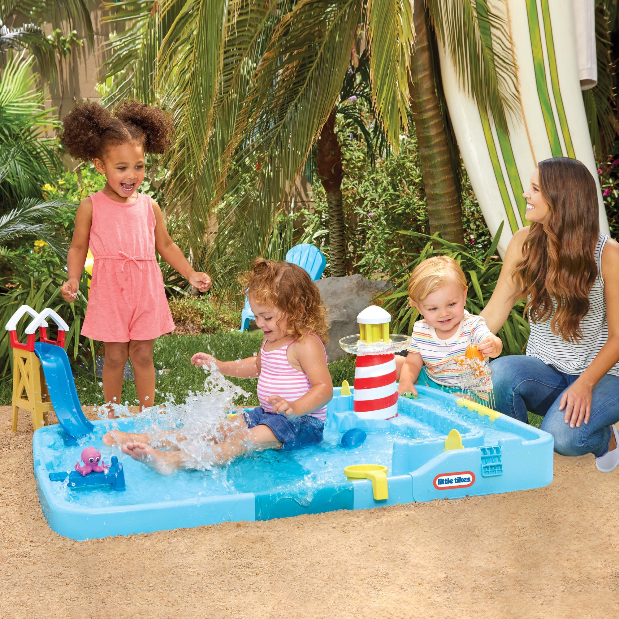Little Tikes Splash Beach Water Table and Splash Pad, for Ages 2+ Years, Blue - Image 2