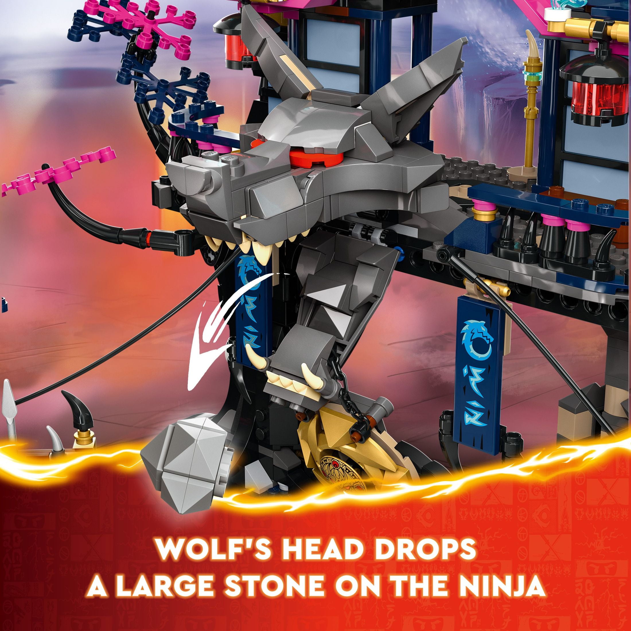 LEGO Ninjago Wolf Mask Shadow Dojo Building Toy - Pretend Play Ninja Figures & Playset - Toys for Boys & Girls, Ages 9+ Years - W/ 8 Minifigures - 71813 - Image 7