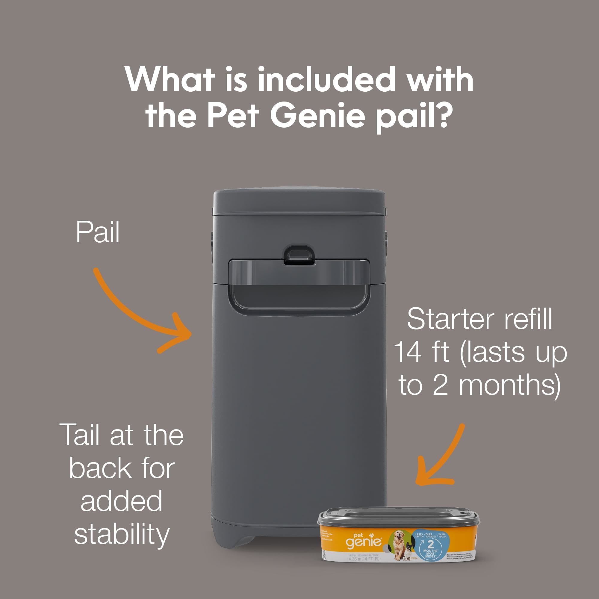 Pet Genie Dog Waste Disposal System, Gray, up to 2 Month Refill Included - Image 8