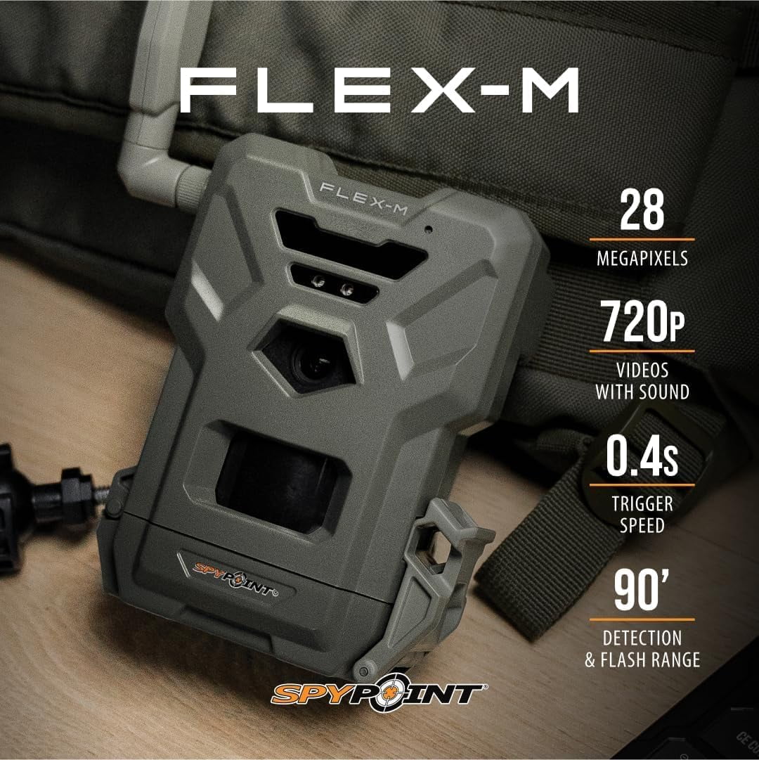 SPYPOINT Flex-m Twin Pack Cellular Trail Camera – Hunting Trail Monitor with GPS, Night Vision, Dual-Sim LTE, IP65 Water-Resistant - Image 6