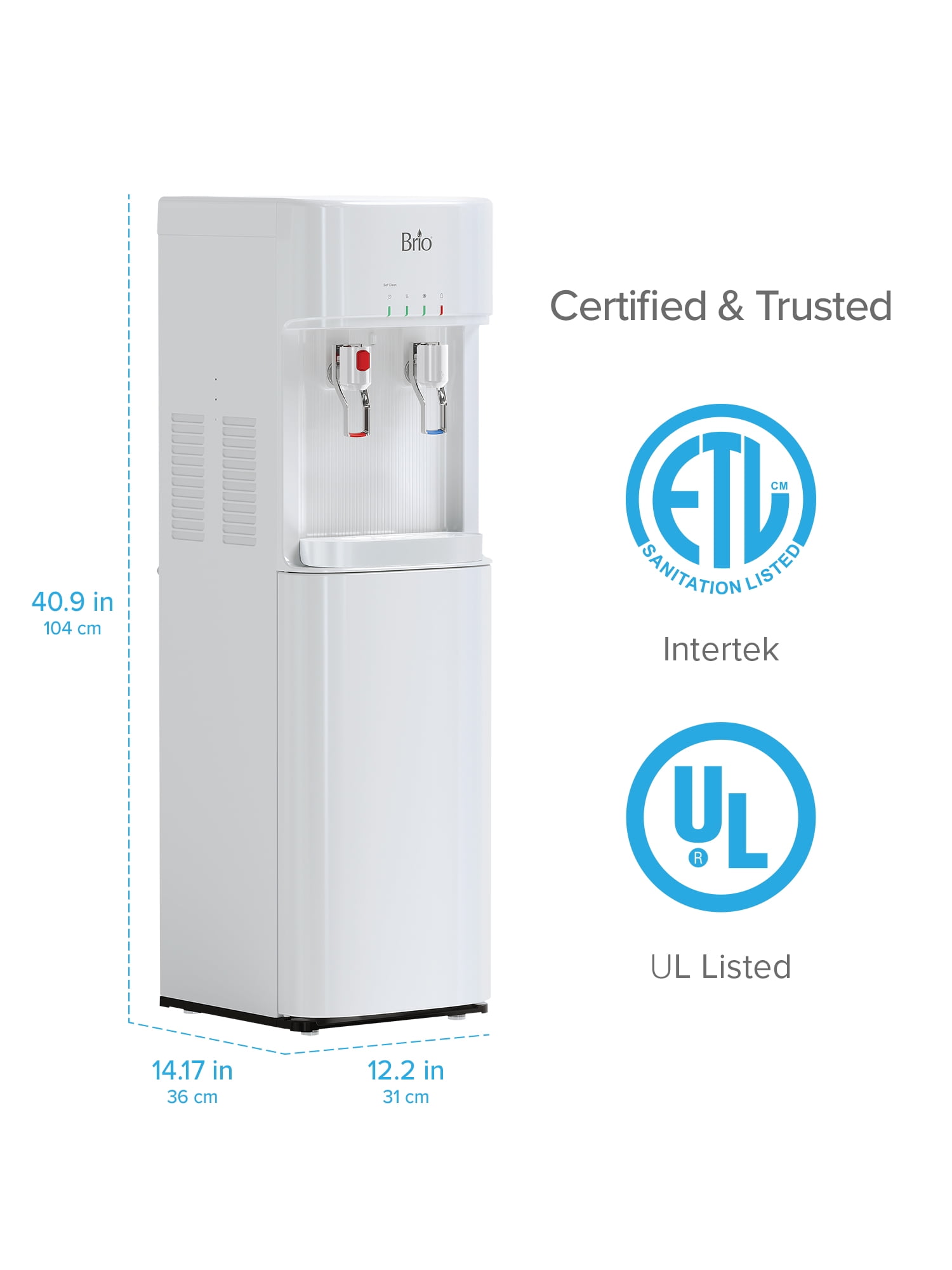 Brio Bottom Load Water Cooler Dispenser for 5 Gallon Bottles – Paddle Dispensing, CLBL320WSCP - Image 6