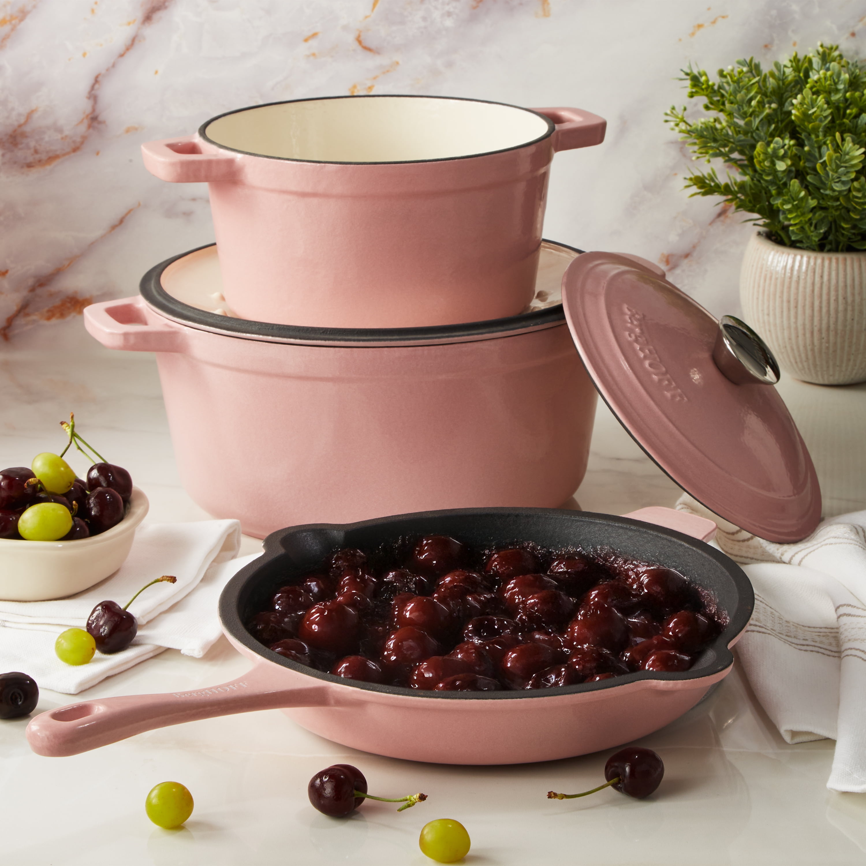 BergHOFF Neo Cast Iron Fry Pan 10", Pink - Image 4