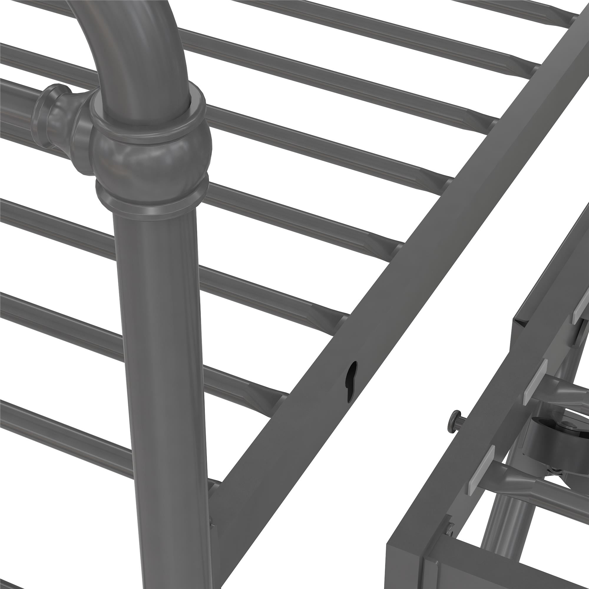 DHP Locky Metal Daybed with Pop Up Trundle Bed, Twin over Twin, Gunmetal Gray - Image 16