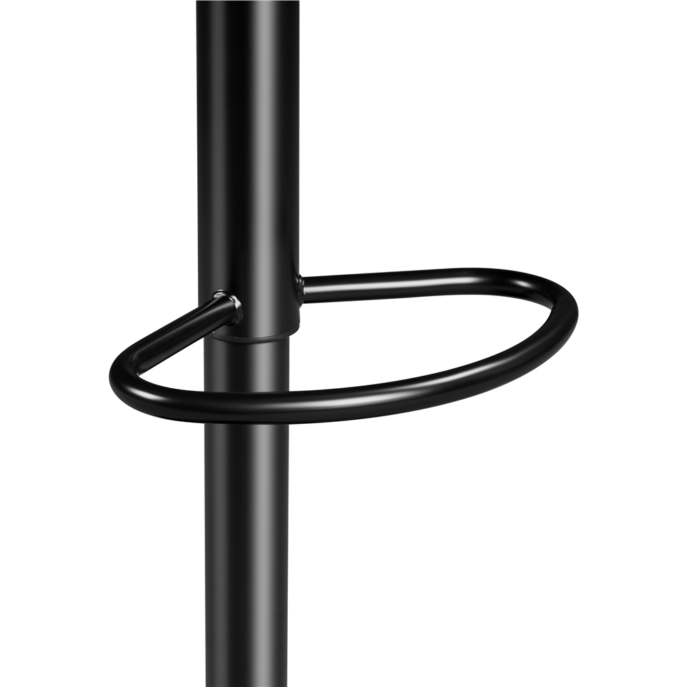 Alden Design Adjustable Vintage Faux Leather Bar Stools with Backrest, Set of 2, Gray - Image 4