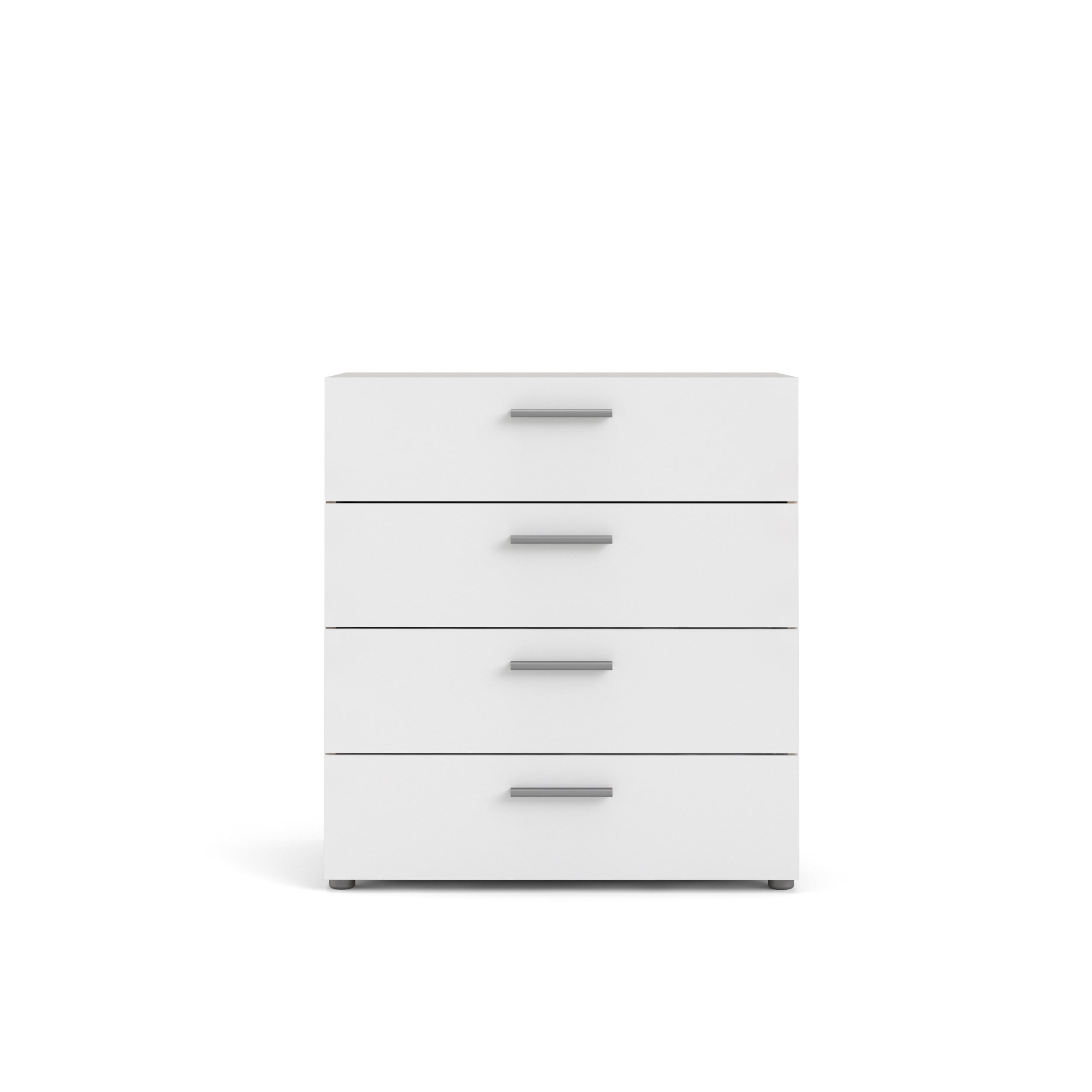 Tvilum Loft 4 Drawer Chest Dresser for Adults, Oak Structure/White High Gloss - Image 10