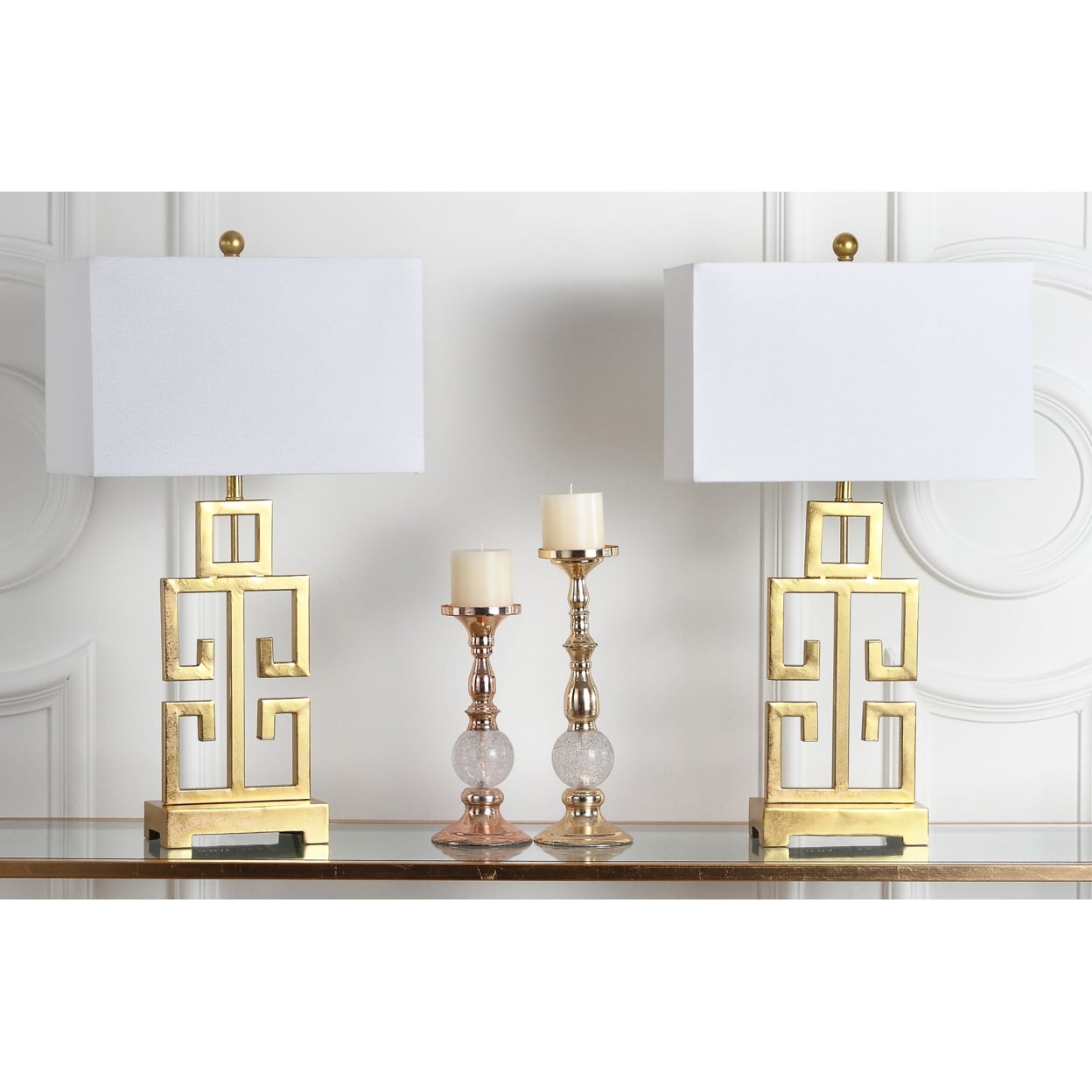 Safavieh 29 in. H Greek Key Geometric Glam Table Lamp, Set of 2 - Image 7