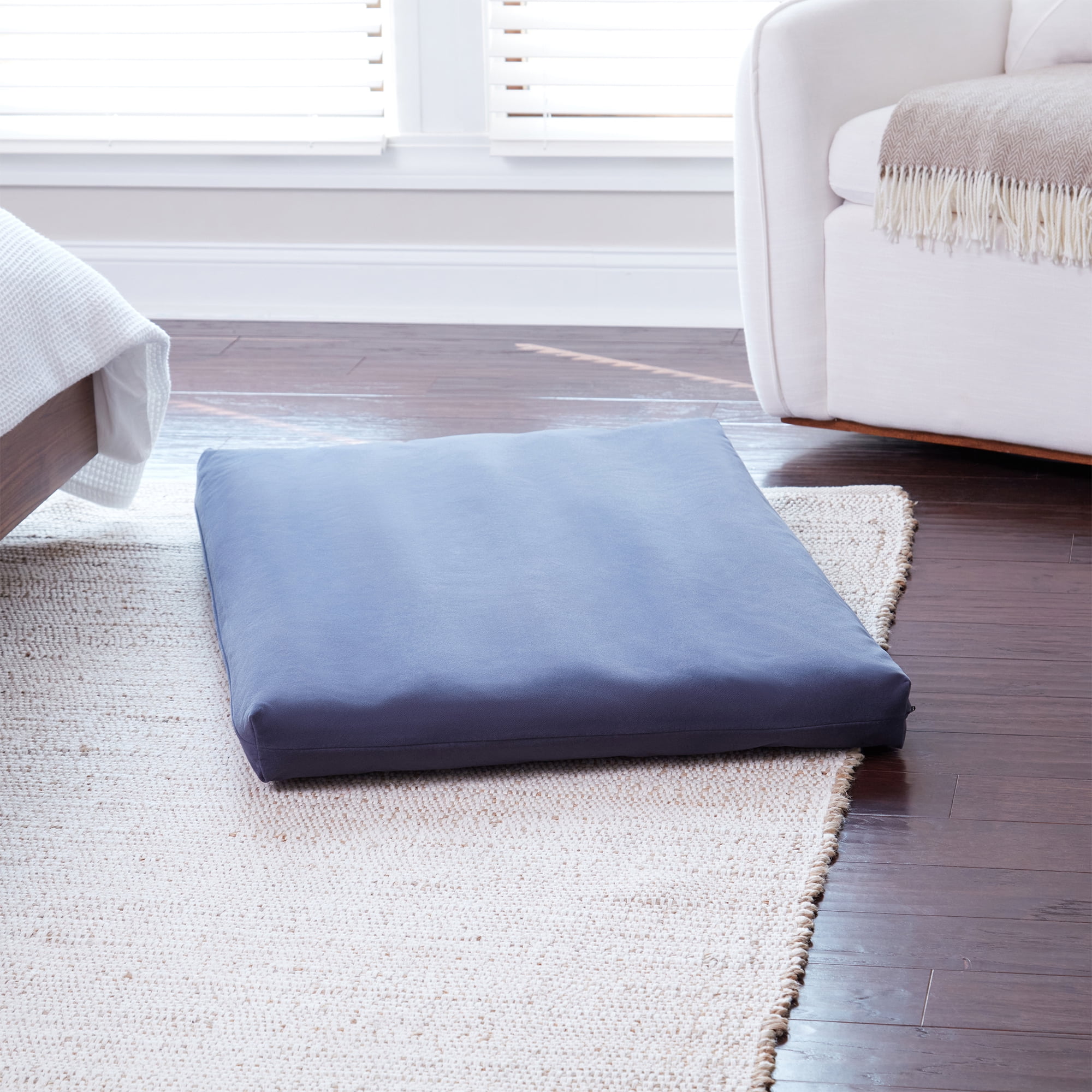 Happy Hounds Cooper Deluxe Reversible Crate Pad, Denim, Large (42" x 28") - Image 7