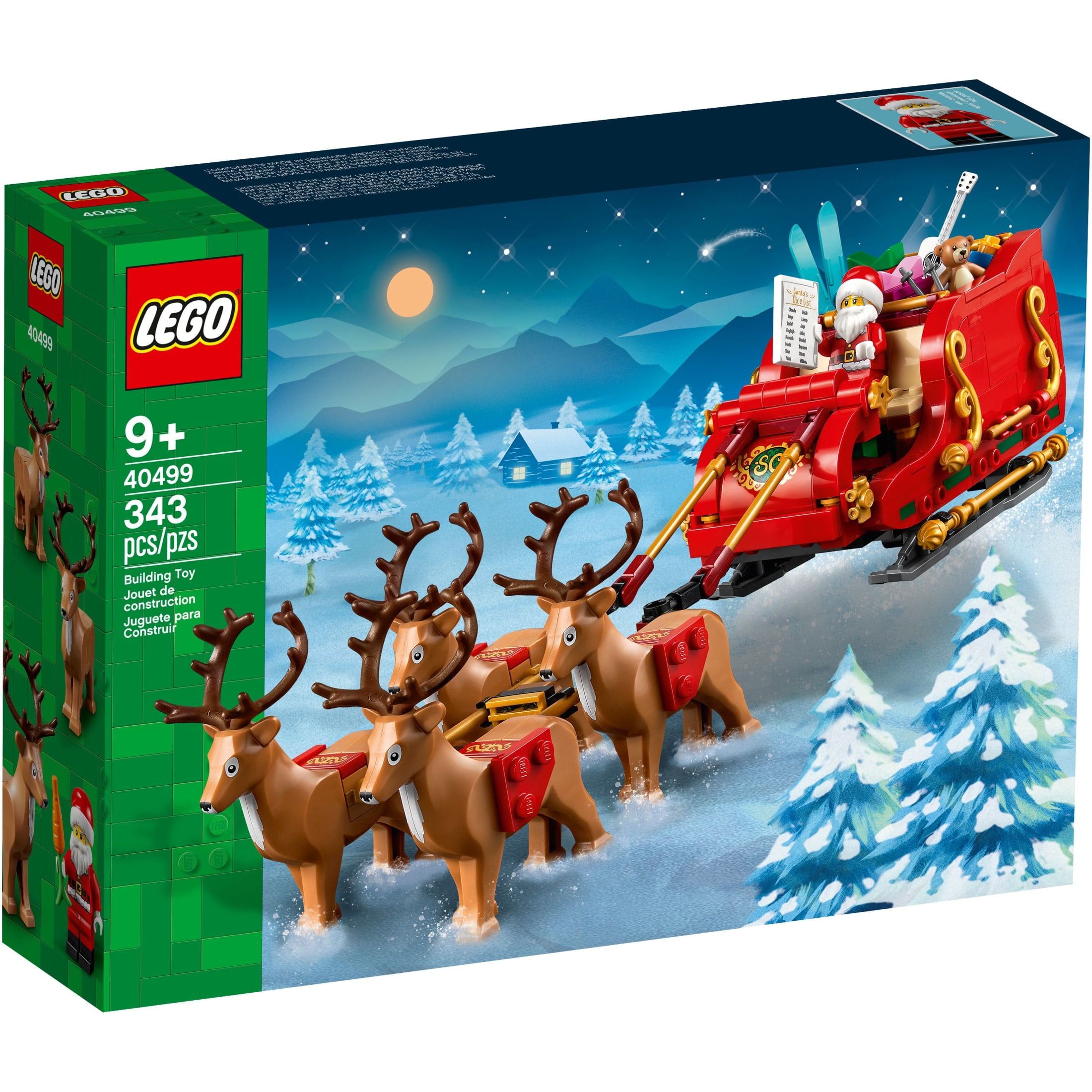 LEGO Santa's Sleigh - Building Toys for Kids, Boys & Girls, Ages 9+ - Indoor Christmas Decorations for Home W/ Santa Claus Figurine & Reindeer - Gifts for Boys & Girls - 40499 - Image 5