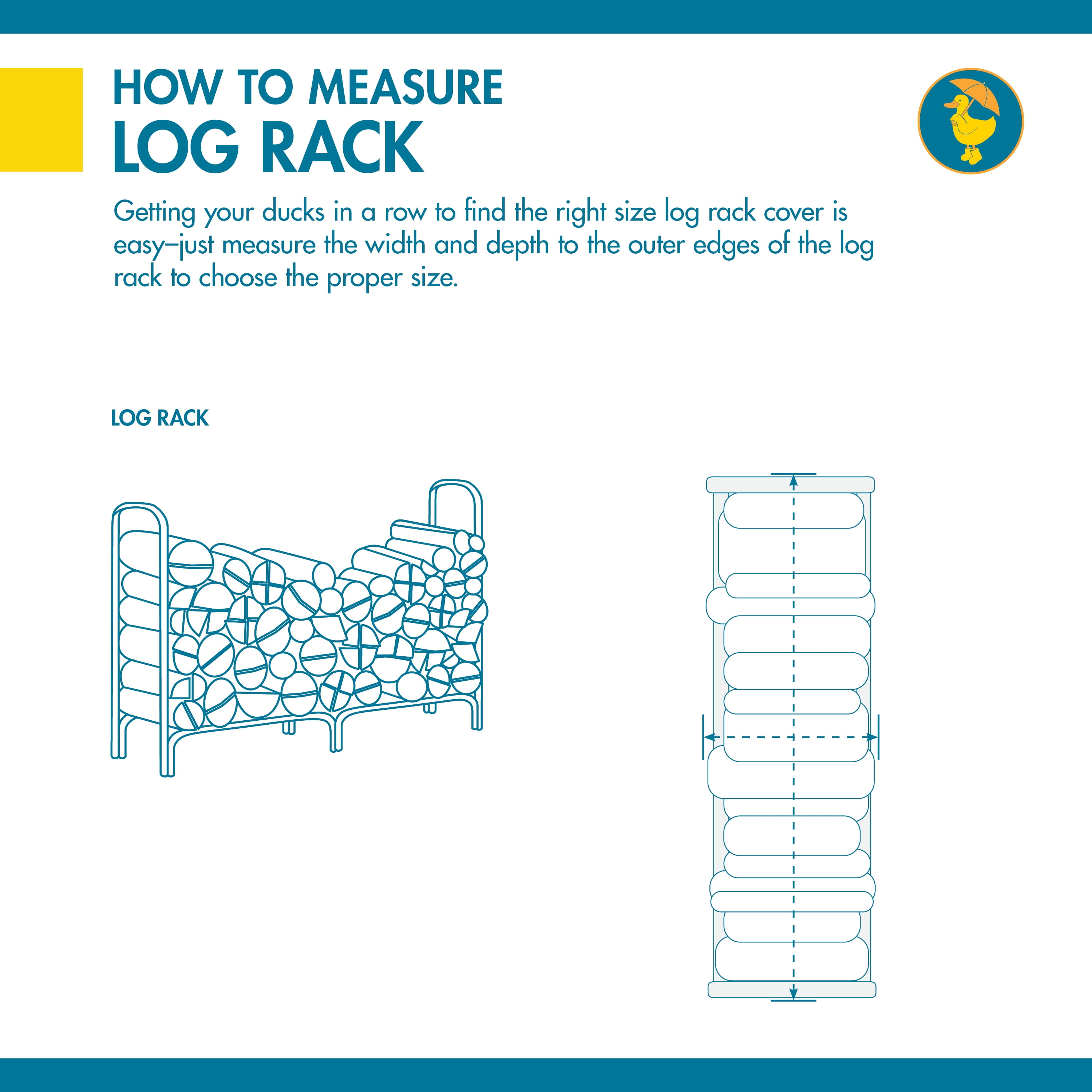 Duck Covers® Ultimate Waterproof Log Rack Cover, 98 Inch - Image 8
