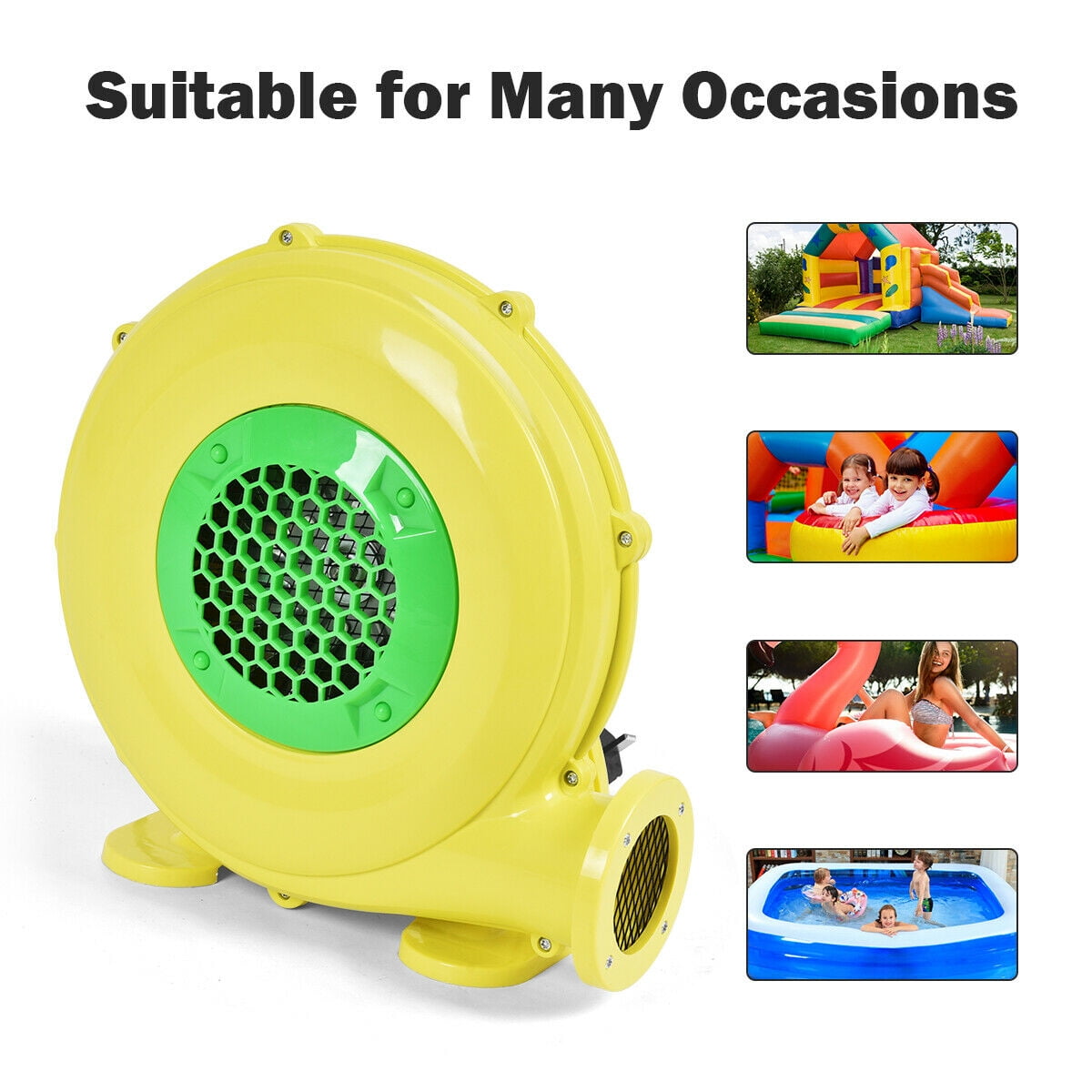 Costway Air Blower Pump Fan 480 Watt 0.6HP For Inflatable Bounce House Bouncy Castle - Image 8
