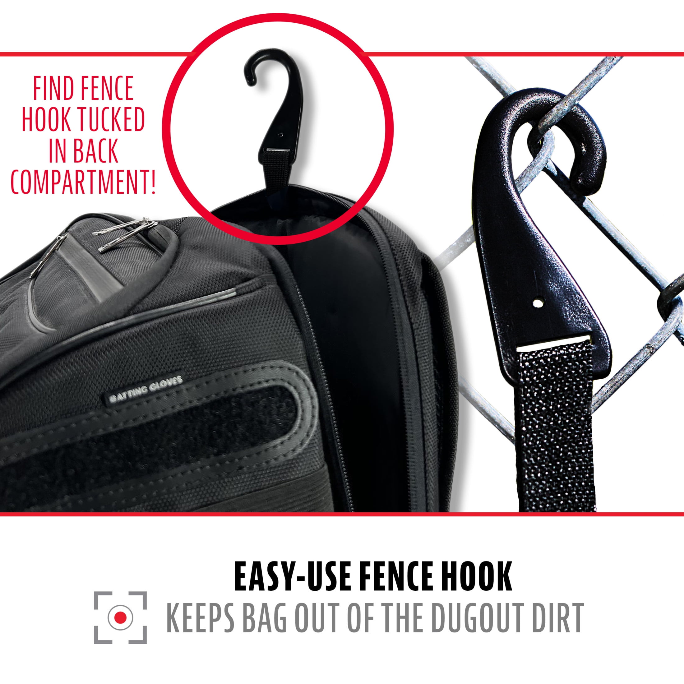 Franklin Sports MLB Traveler Elite Baseball Backpack - Adult + Youth Baseball Bag - Black - Image 5