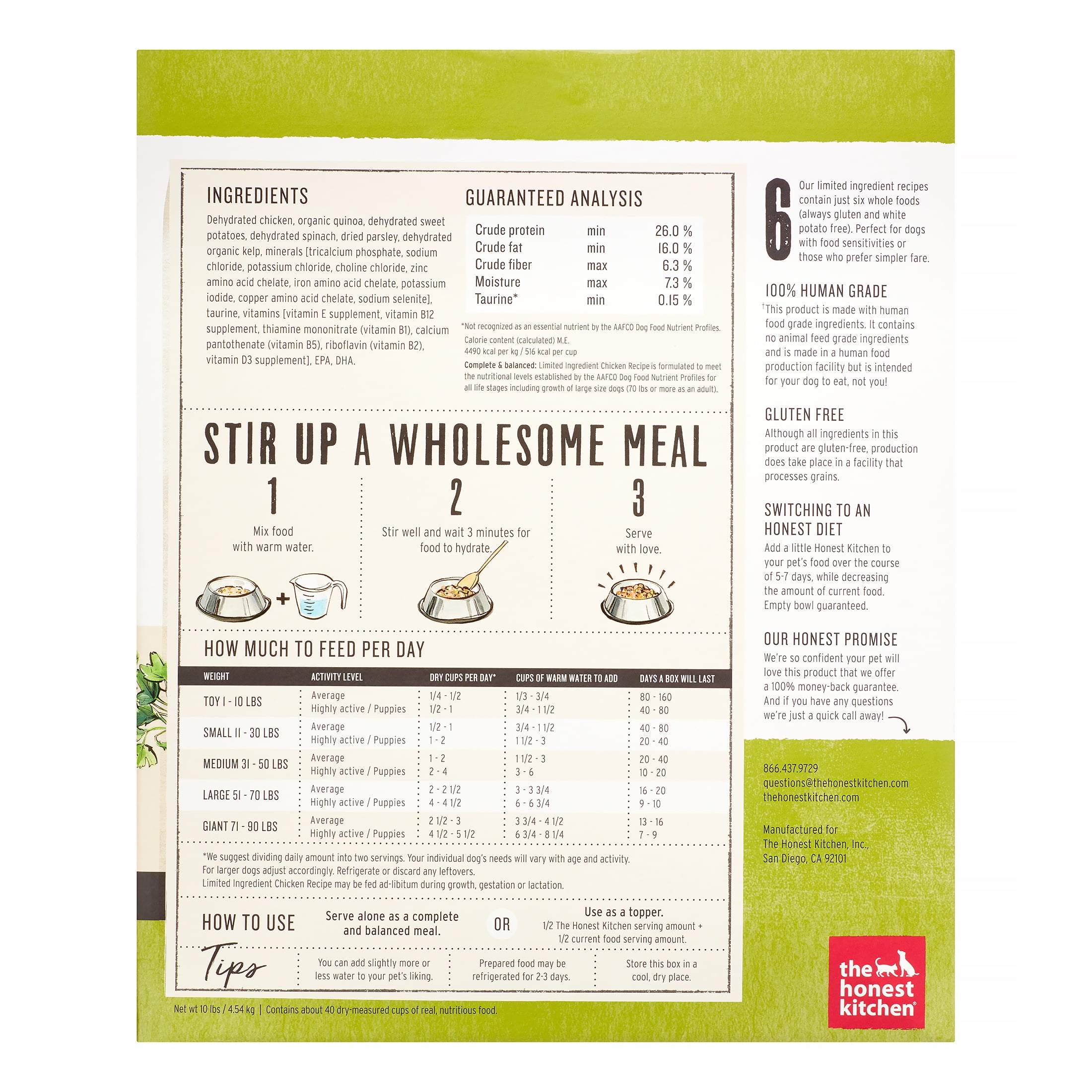 The Honest Kitchen Thrive: Dehydrated Minimalist Limited Ingredient Dog Food, Grain Free Chicken & Quinoa, 10 lbs (Makes 40 lbs) - Image 5