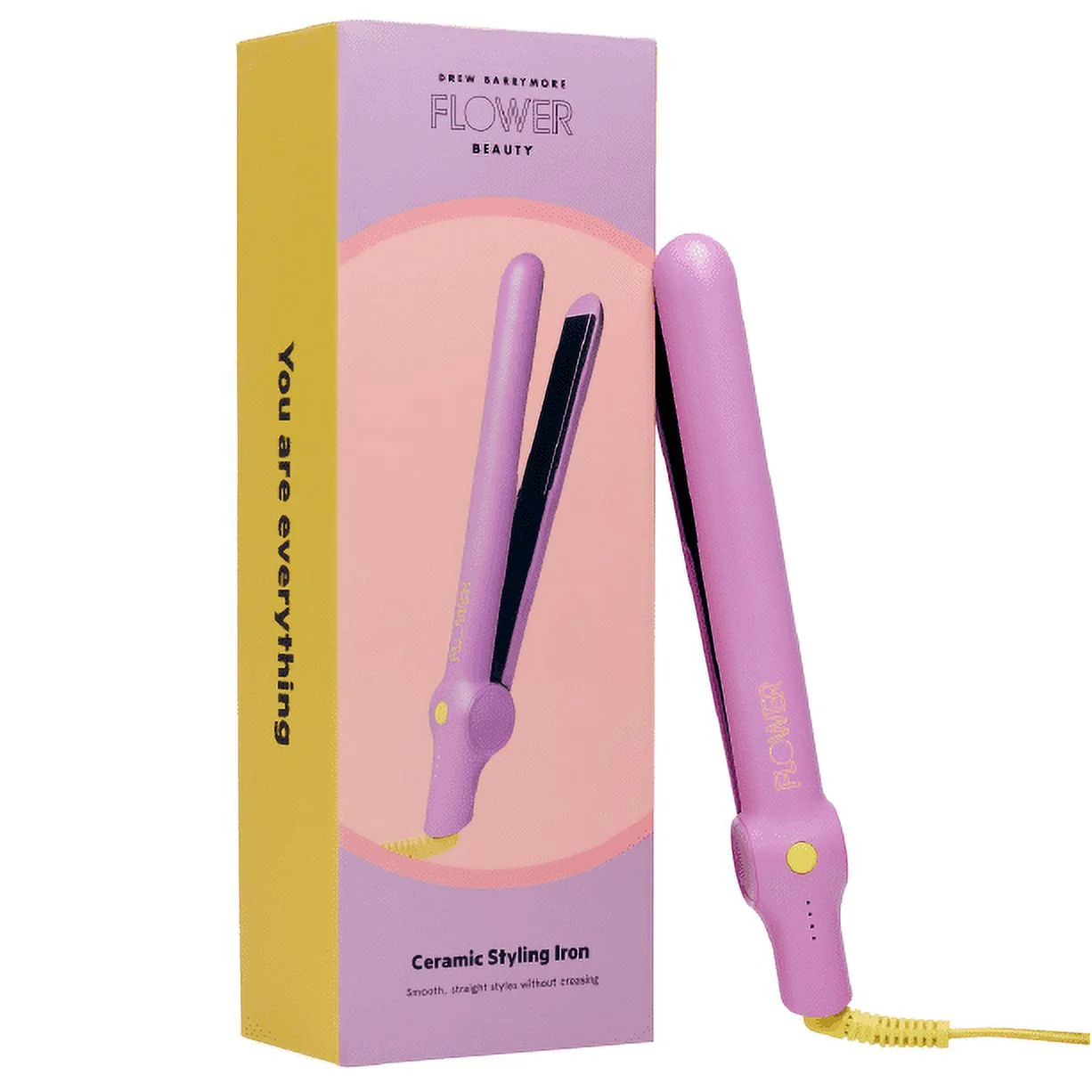 FLOWER Hair Tools Professional 1" Ceramic Tourmaline Flat Iron Hair Straightener, Purple - Image 10