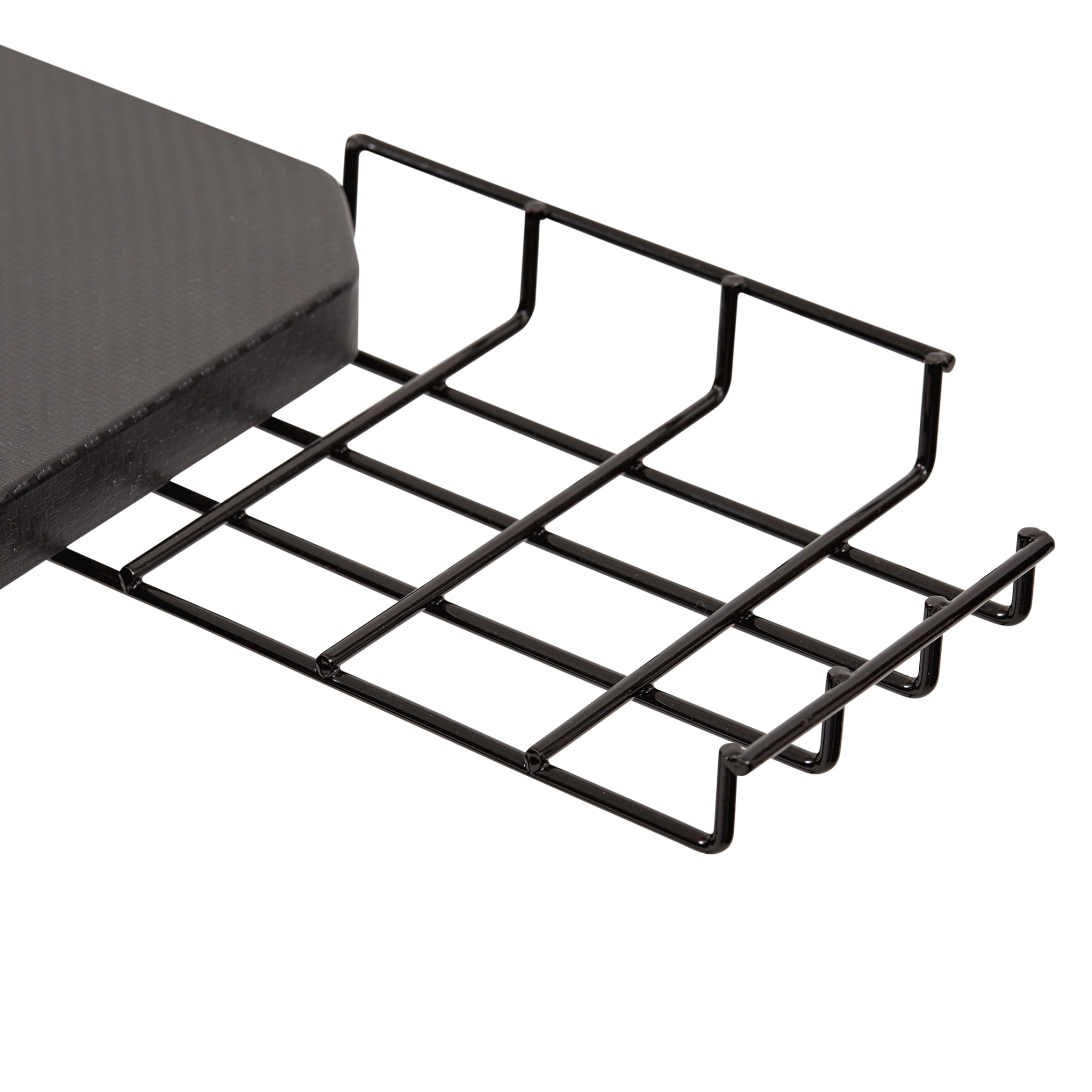 Seville Classics airLIFT Computer Writing Study Desk, Black and Red, 47" Carbon Fiber Z Frame - Image 6