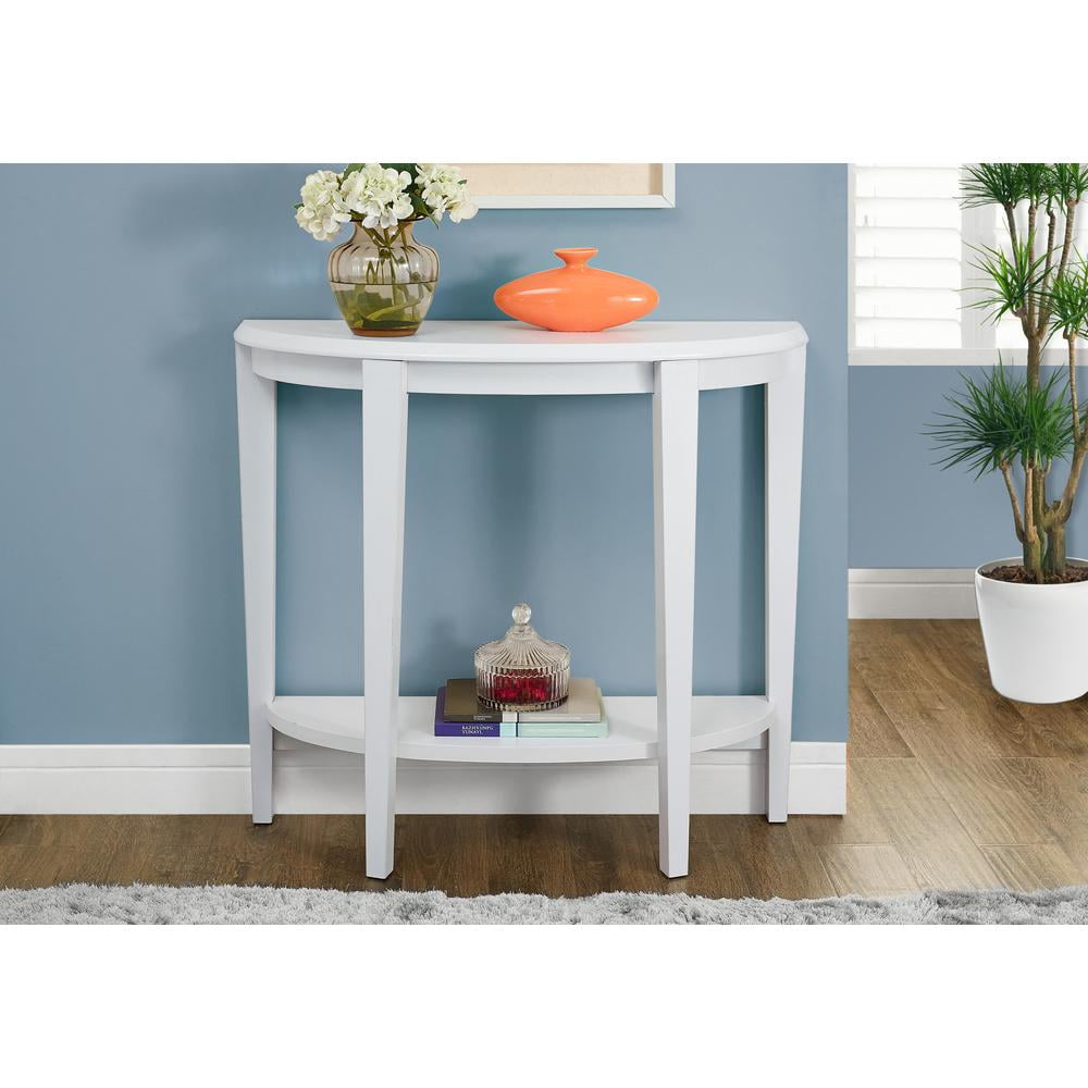 Monarch Specialties Accent Table, Console, Entryway, Narrow, Sofa, Bedroom, White Laminate - Image 4