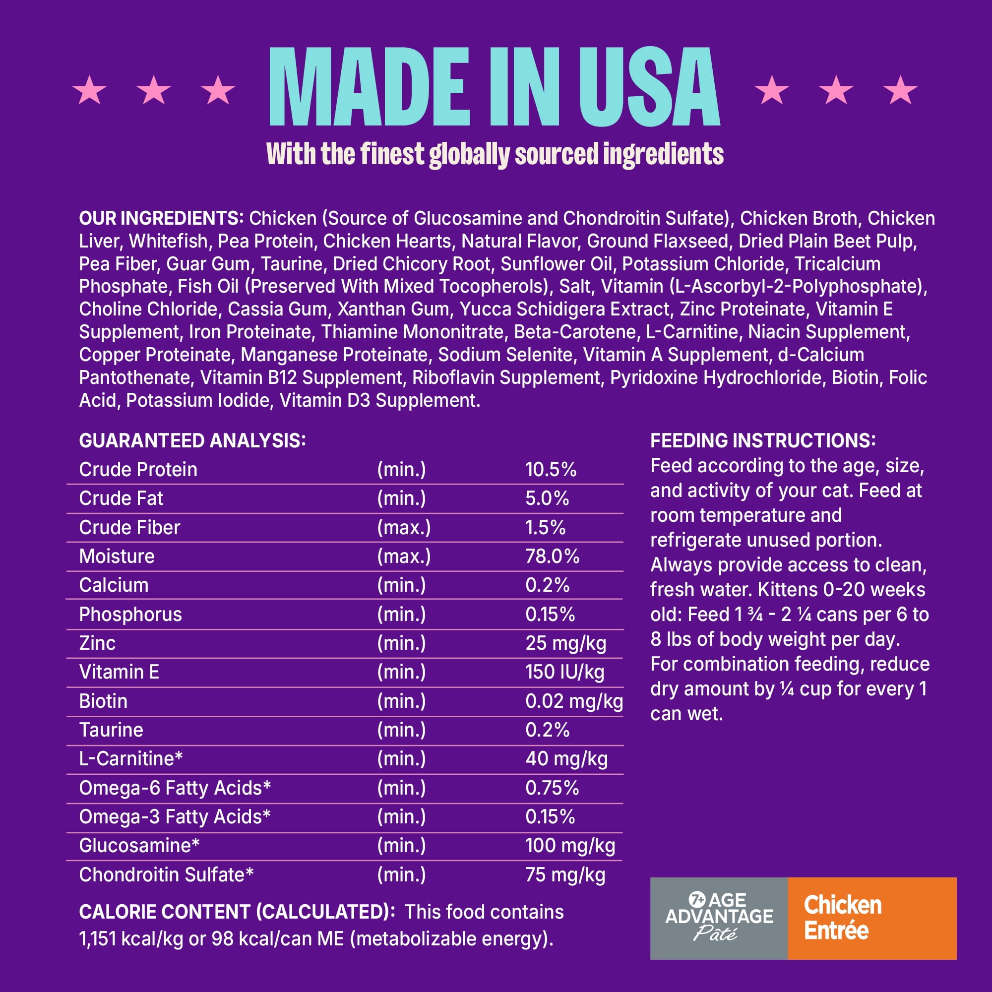 Wellness Complete Health Pate Senior Wet Cat Food, Natural, Protein-Rich, Grain Free, 3 Ounce, 24 Pack, (Chicken Age Advantage) - Image 6