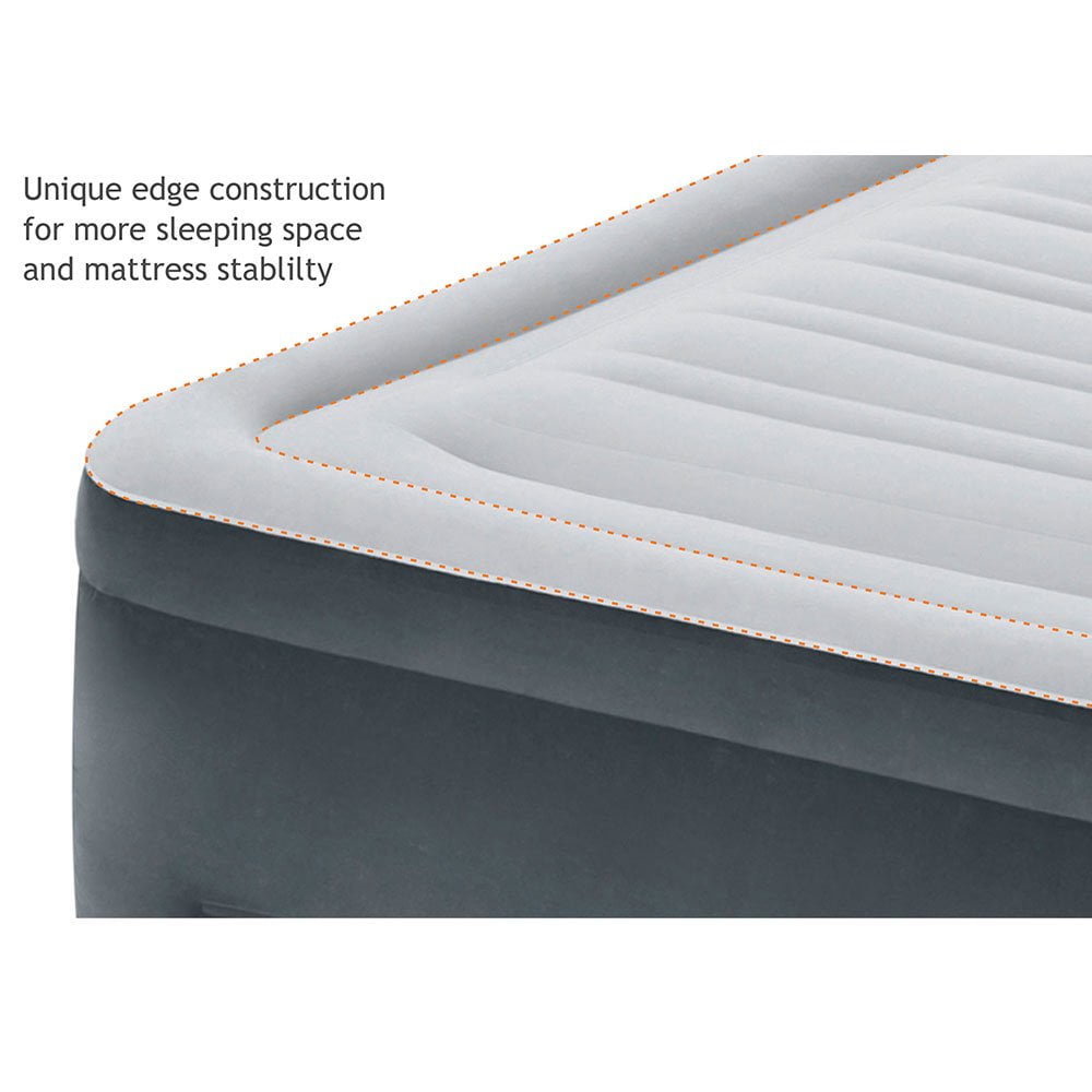 Intex 22" Queen Comfort Plush High Rise Durabeam Airbed Mattress with Built-In Pump - Image 3