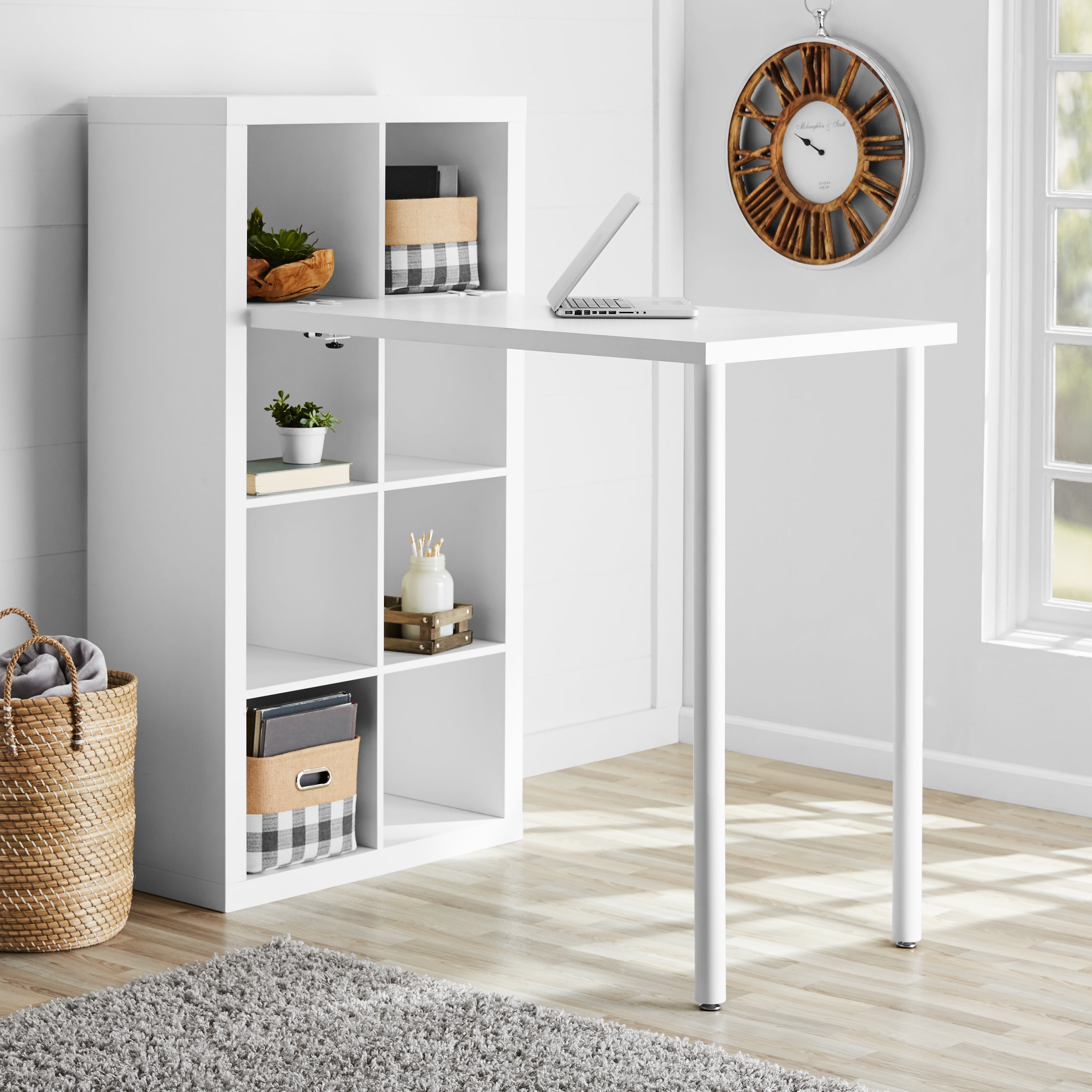 Better Homes & Gardens Adjustable Desk Add-on (Cube Sold Separately), White - Image 5