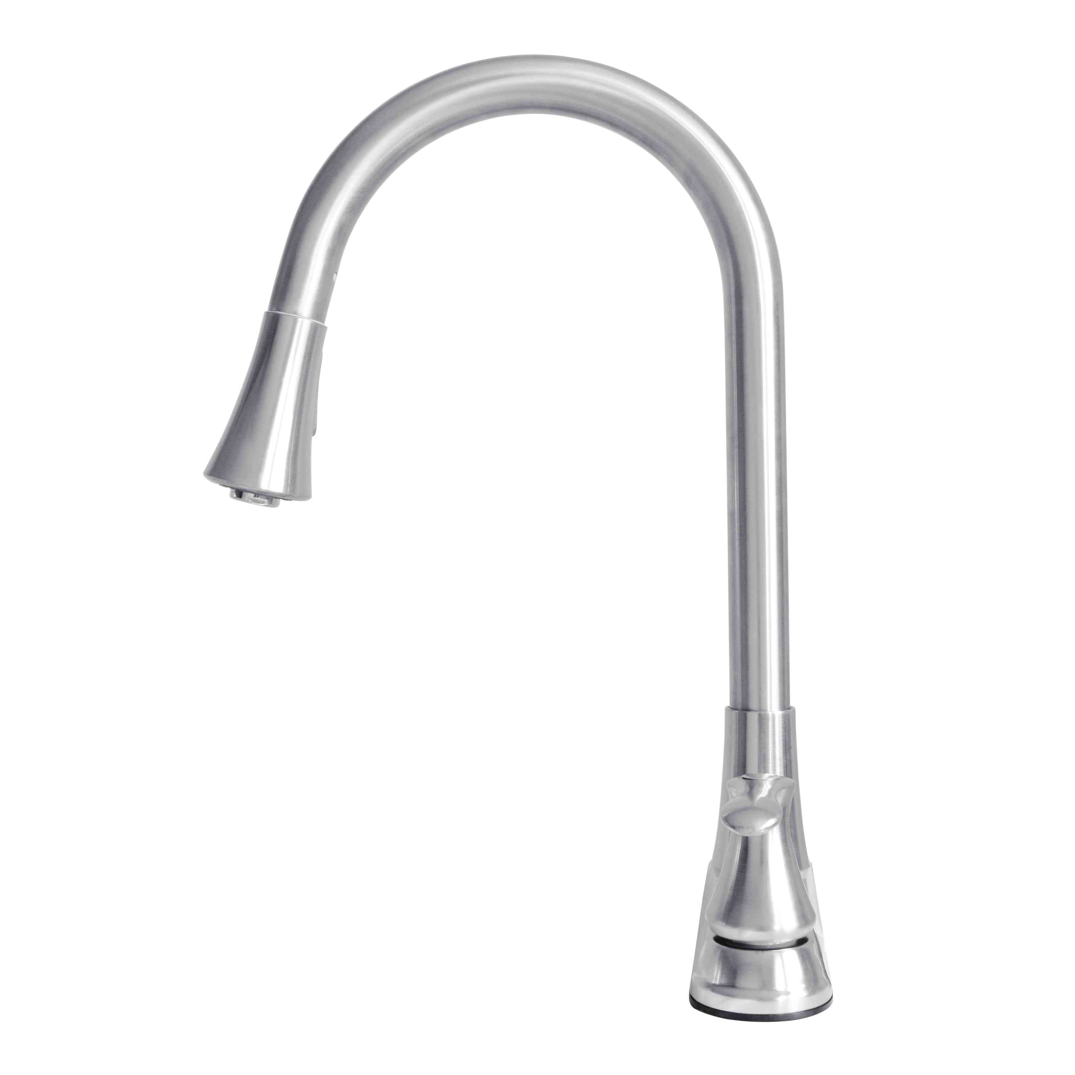 Wasserman 22167043 - Kitchen Sink Faucet Double Handle Pull Down Spray in Chrome - Image 11