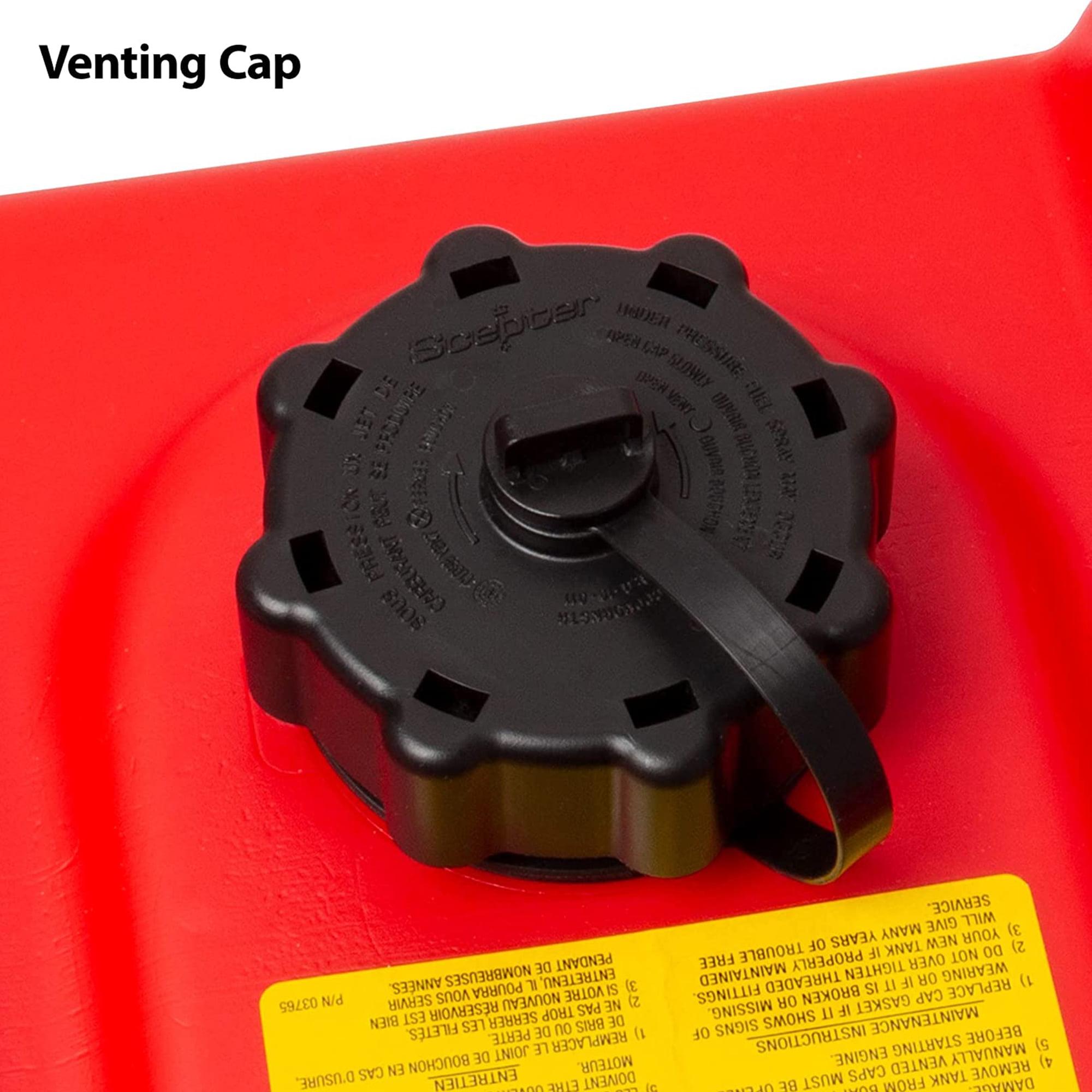 Scepter 9 Gallon Rectangular Portable Marine & Boat Fuel Container - Image 2