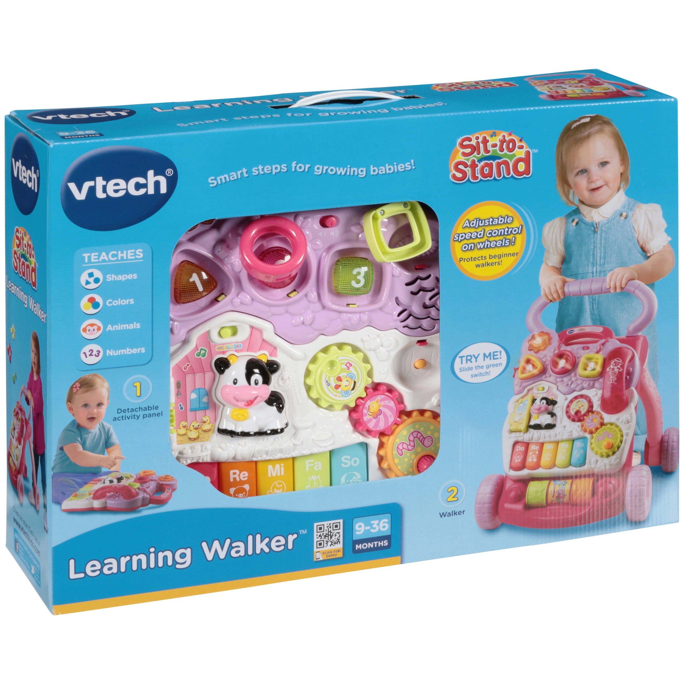 VTech Sit-to-Stand Learning Walker (Pink) - Image 3