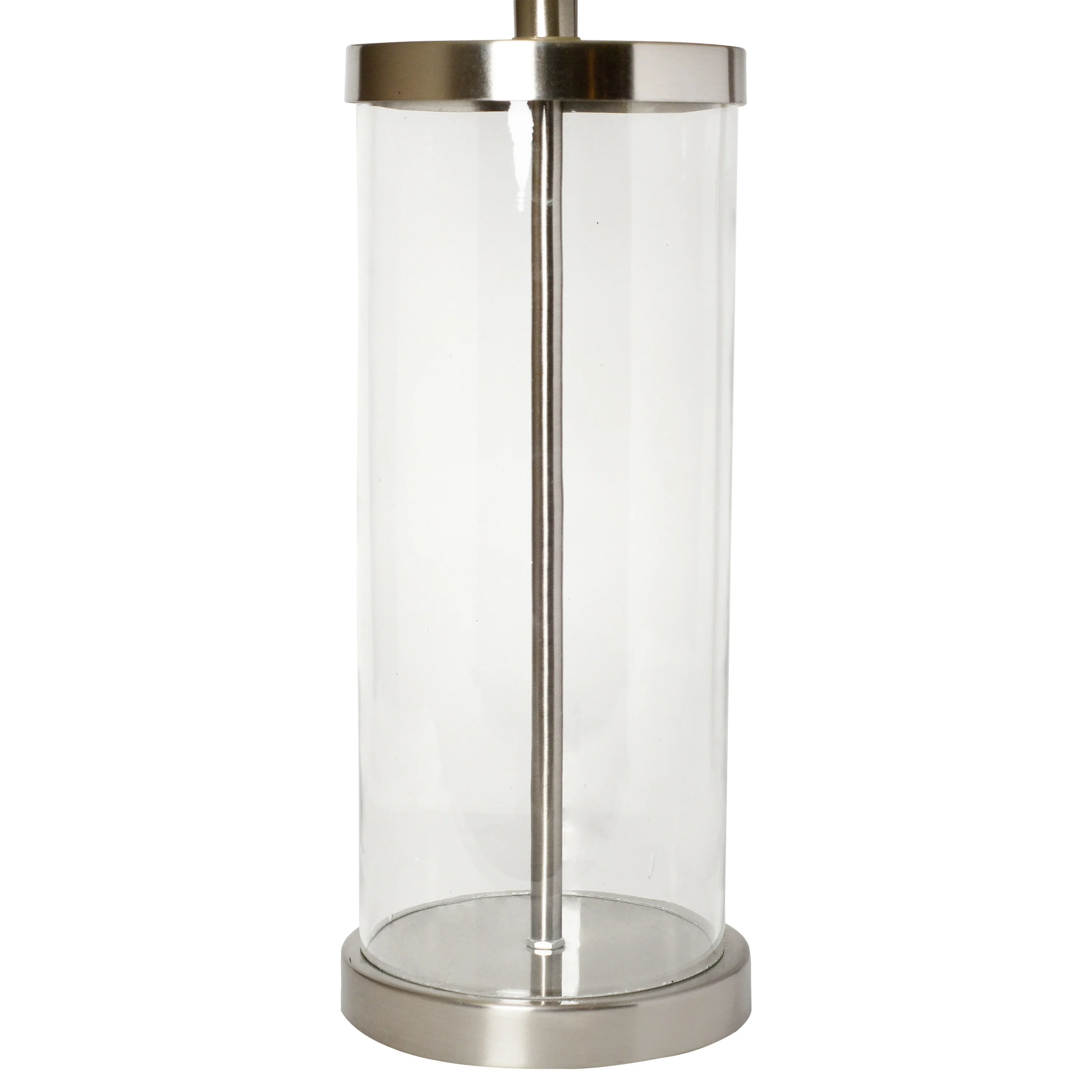 Elegant Designs Modern Enclosed Glass Table Lamp - Brushed Nickel - Image 2
