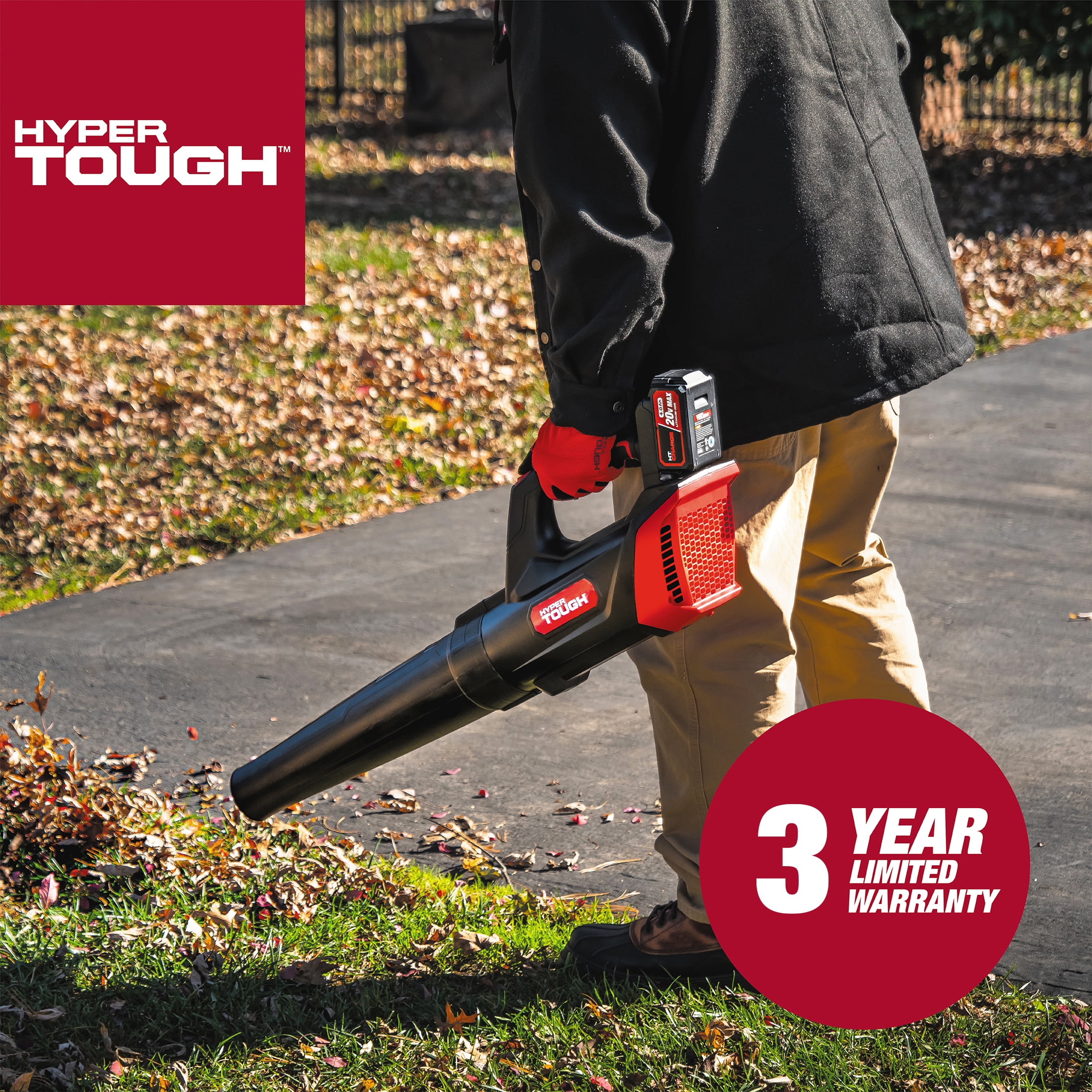 Hyper Tough 20V Max 90 mph 372 Cfm 4.0Ah Battery Powered Cordless Handheld Blower, HT22-401-03-04 - Image 9