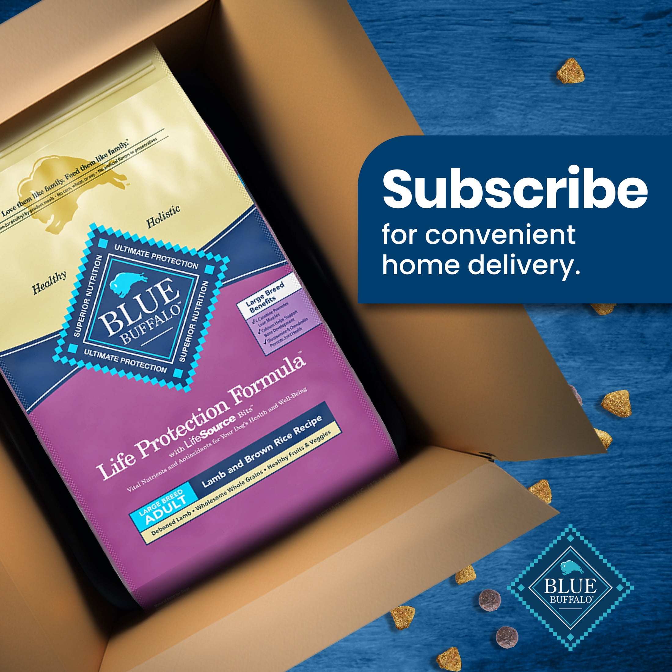 Blue Buffalo Life Protection Formula Large Breed Dry Dog Food, Lamb & Rice, 30-lb. Bag - Image 5