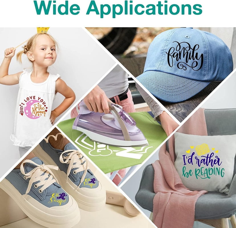 HTVRONT Automatic & Mini Heat Press, Smart Machine With 12 Pcs Mixed Color Vinyl Bundle - Image 4