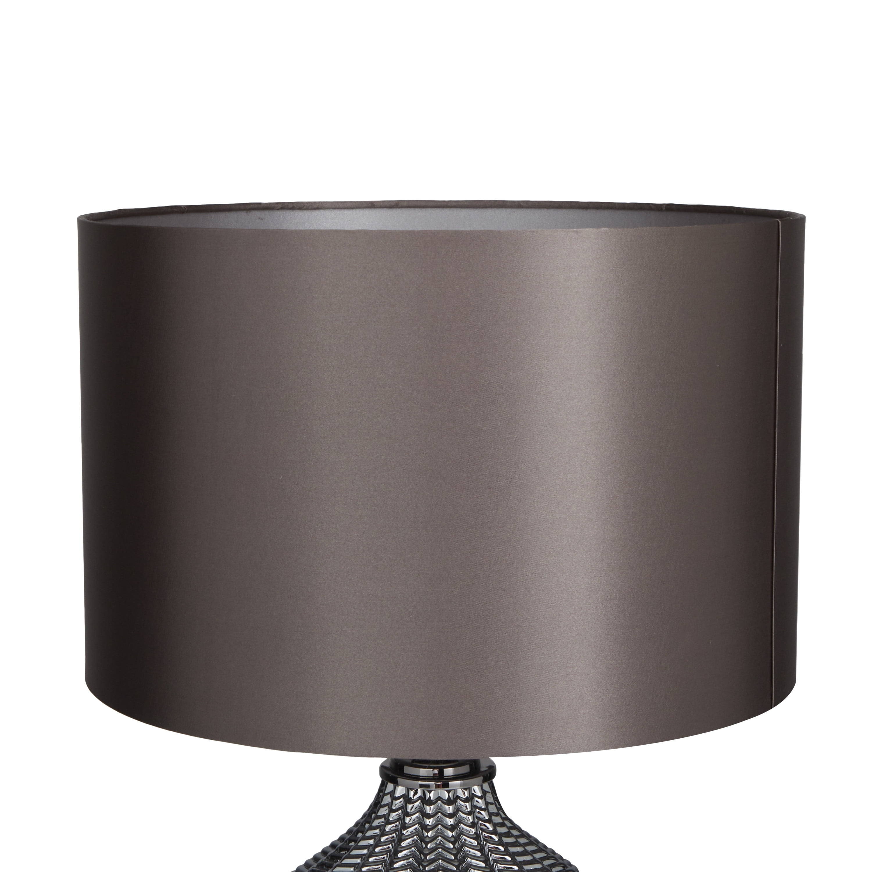 DecMode 20" Silver Table Lamp with Gray Fabric Shade - Image 7