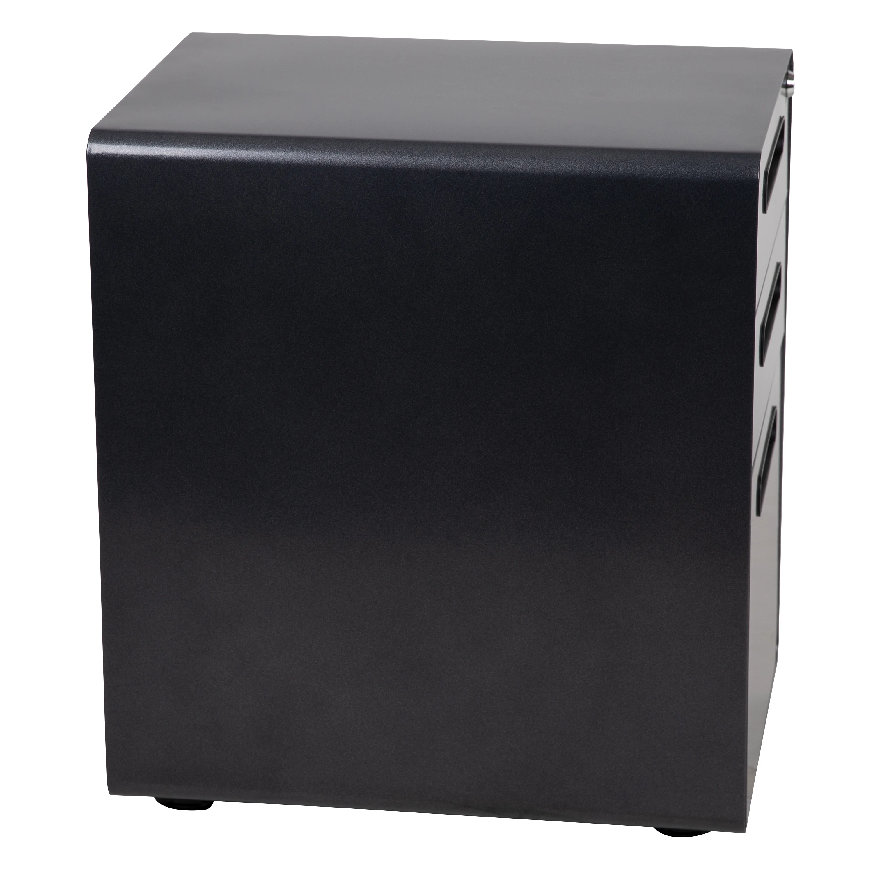 Flash Furniture Wren Ergonomic 3-Drawer Mobile Locking Filing Cabinet with Anti-Tilt Mechanism and Hanging Drawer for Legal & Letter Files, Black - Image 11