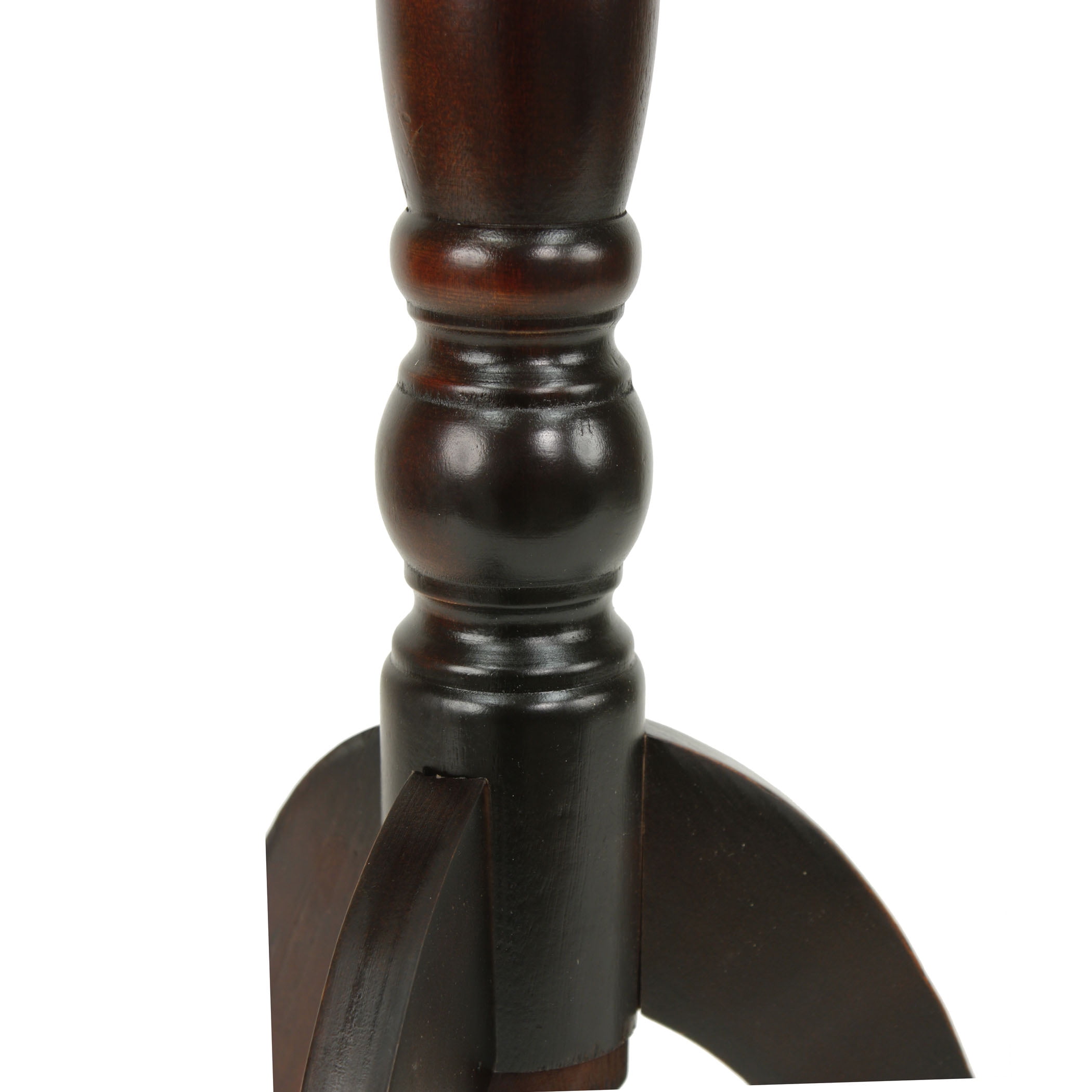 Decor Therapy Chic Pedestal Round Accent Table, 24"x 15"x15" - Aged Cherry - Image 3