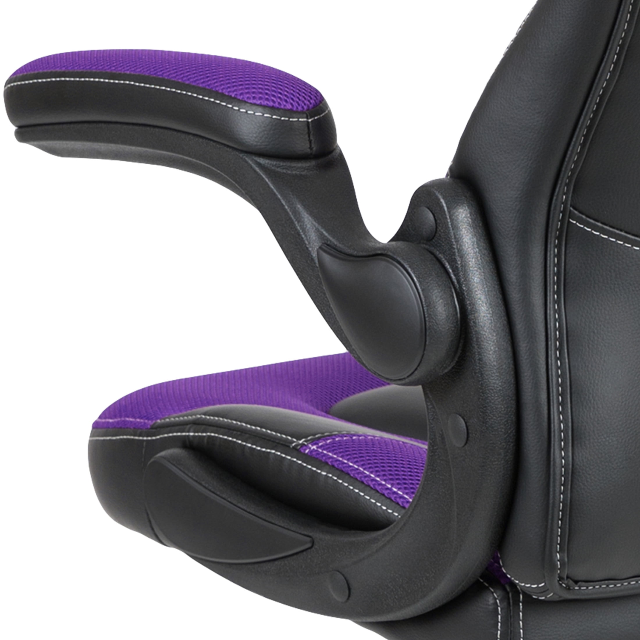 Flash Furniture X10 Gaming Chair, Racing Style Ergonomic Office Chair, Height Adjustable Swivel Computer Chair with Flip-Up Arms, Purple/Black LeatherSoft - Image 13