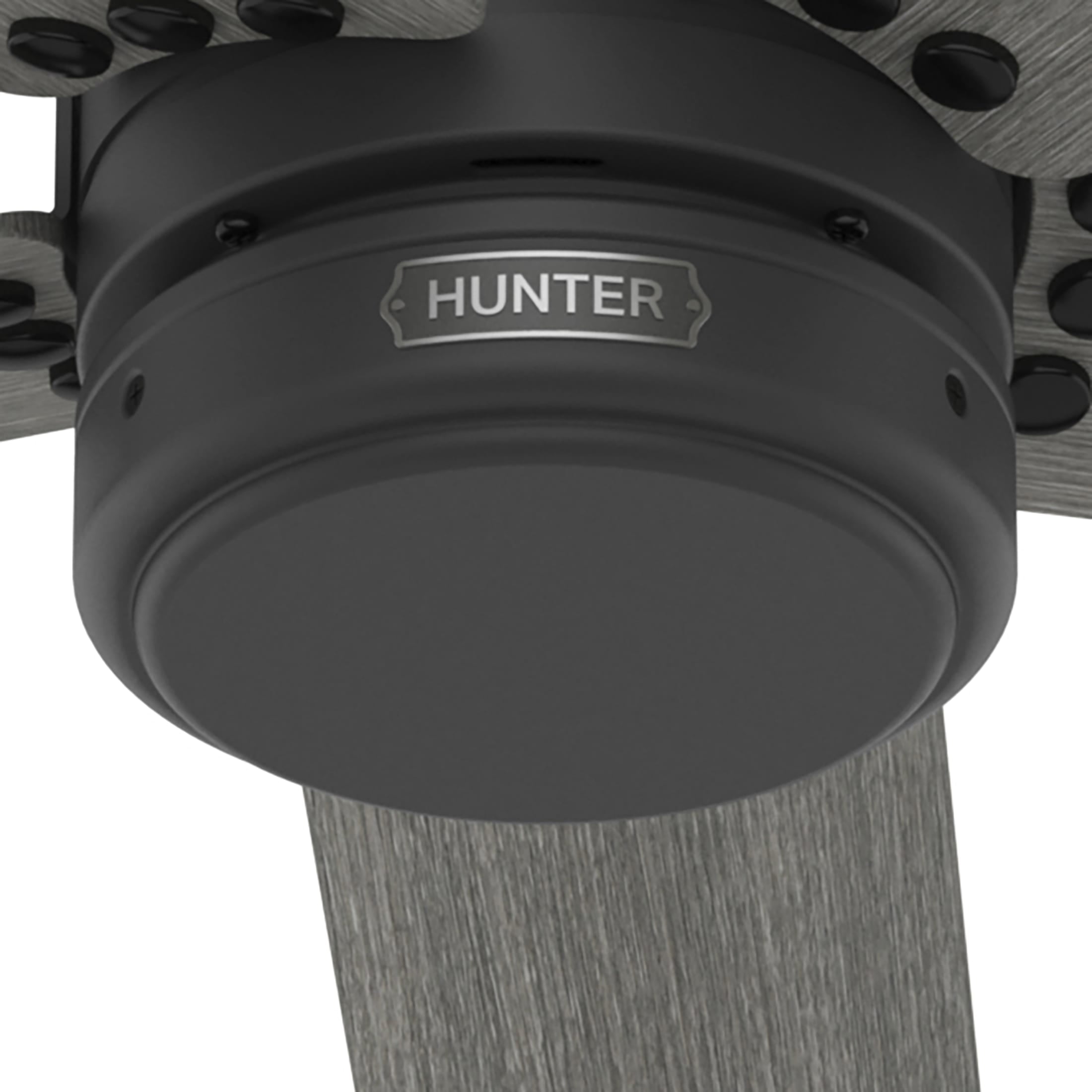 Hunter 52 inch Outdoor or Indoor Ceiling Fan No Light - Black Ceiling Fan without Light, For Patio, Porch, Garage, or Living Room, Standard Mount, 5 Blades, Wall Control - Burton 52247, Matte Black - Image 14