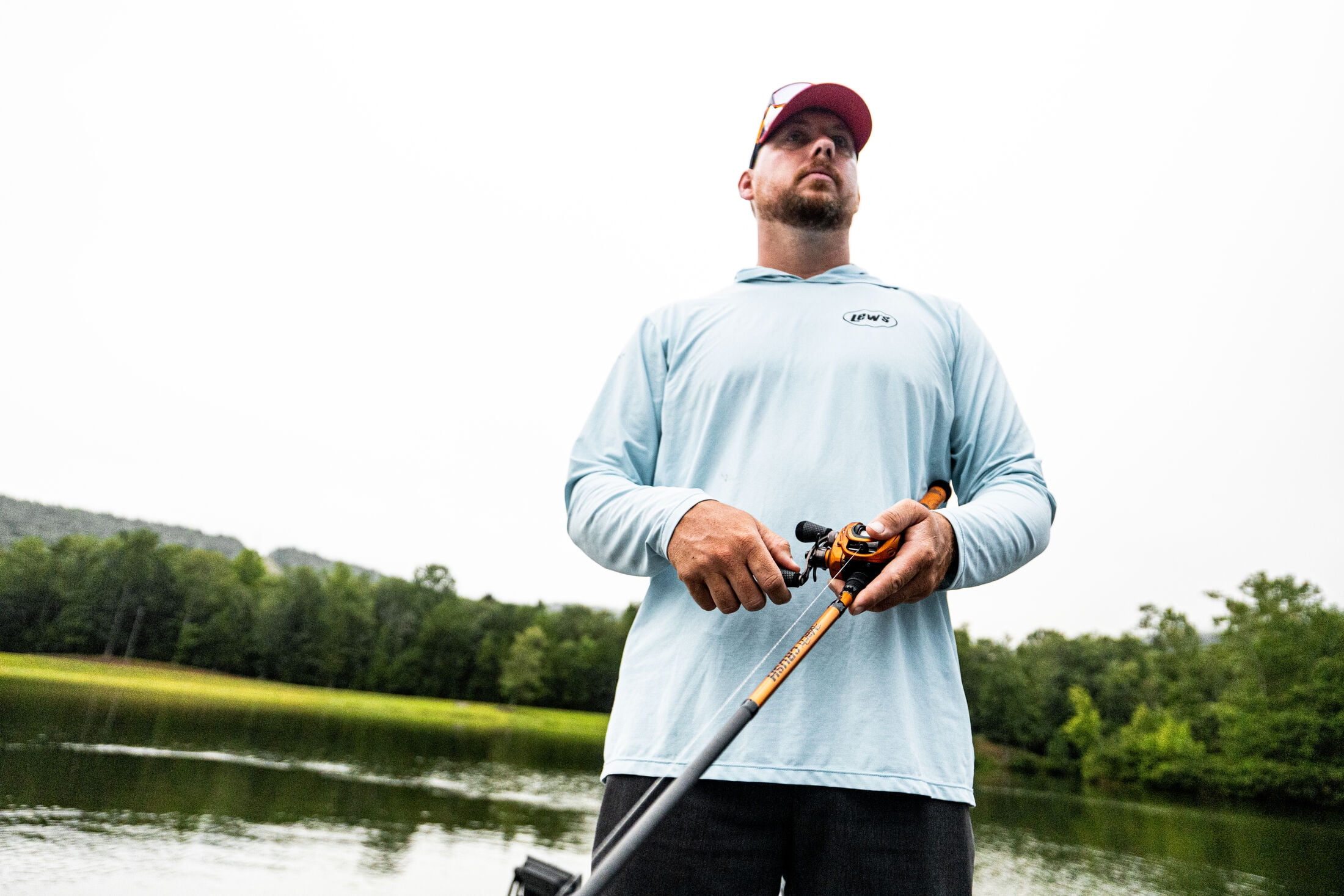 Lew's MACH Crush SLP Baitcast Reel and Fishing Rod Combo, 7-Foot Rod, Left-Hand Retrieve, Orange - Image 5