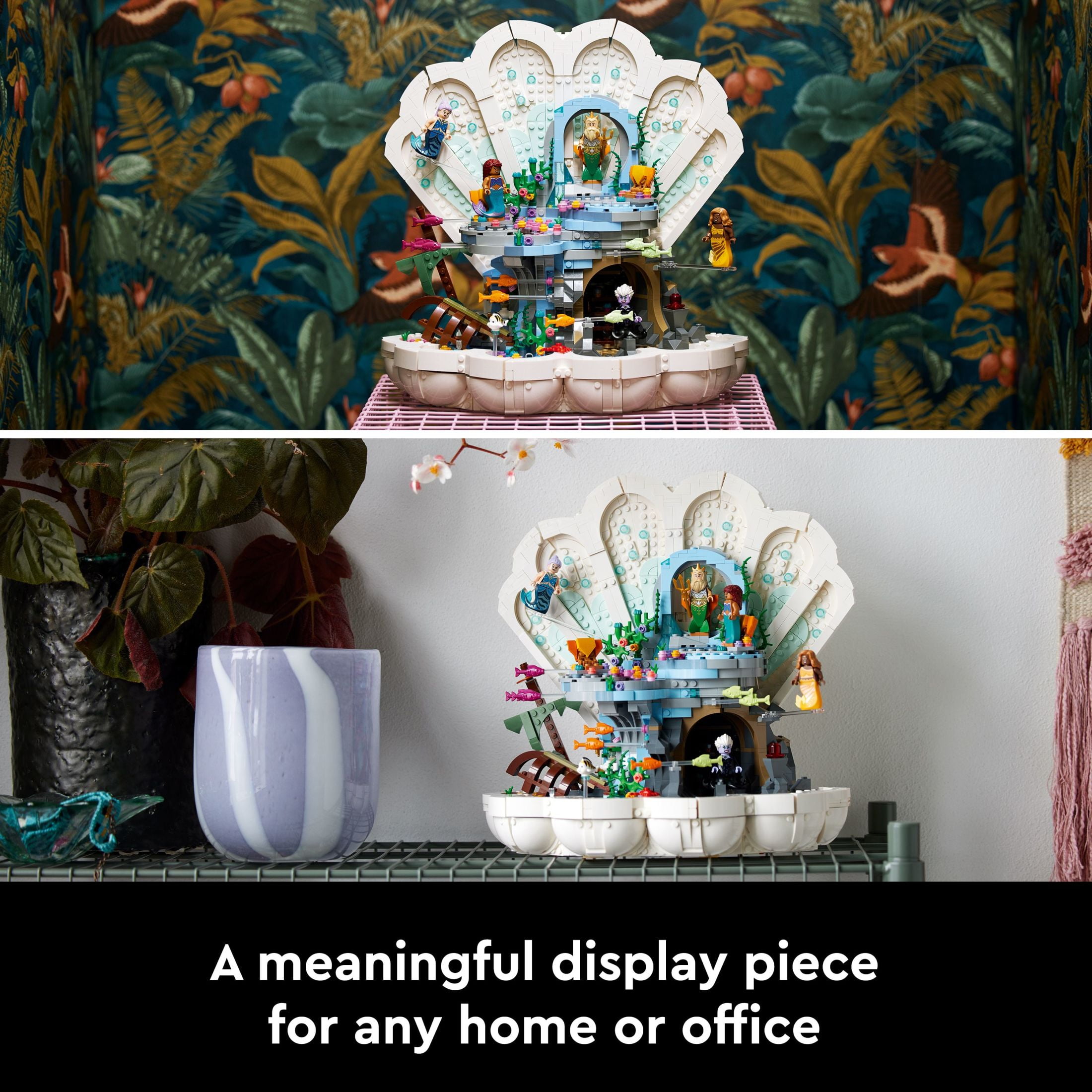 LEGO Disney The Little Mermaid Royal Clamshell 43225 Collectible Adult Building Set, Gift for Disney Princess Movie Fans Ages 18 and Up, Featuring Ariel, Ursula, King Triton, Sebastian and Flounder - Image 2