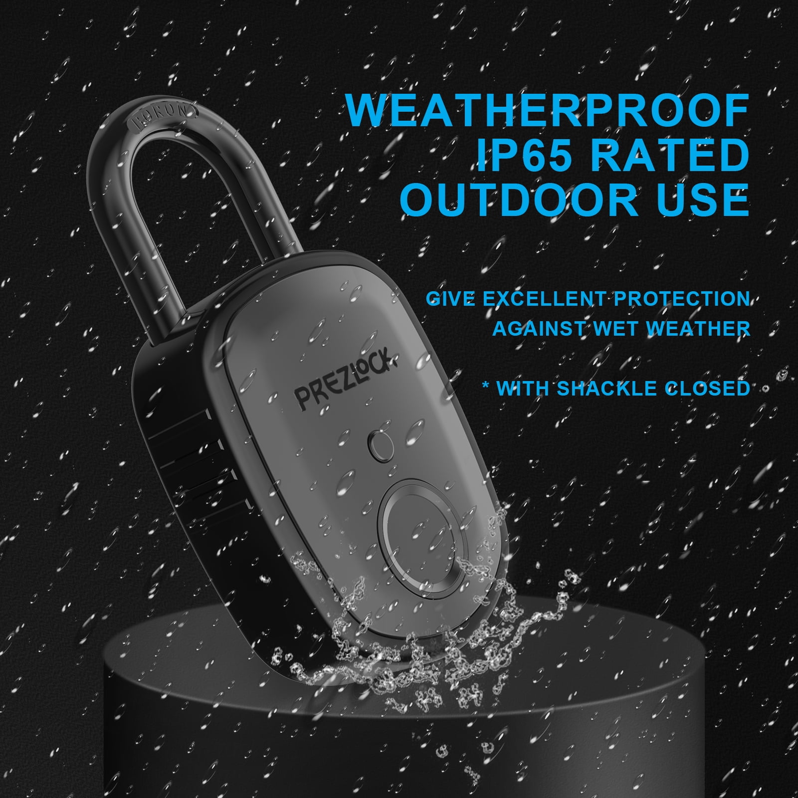 Fingerprint Padlock with Key Backup, 2keys, Prezlock, 51mm Alloy Metal Body with 1-1/8 inch Boron Shackle, Suitable for Outdoor and Heavy Duty. - Image 6