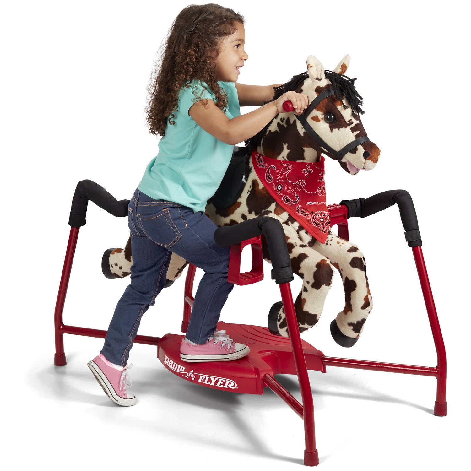 Radio Flyer Freckles Plush Interactive Riding Horse, Ride-on for Kids 2-6 Years, Realistic Sounds - Image 9
