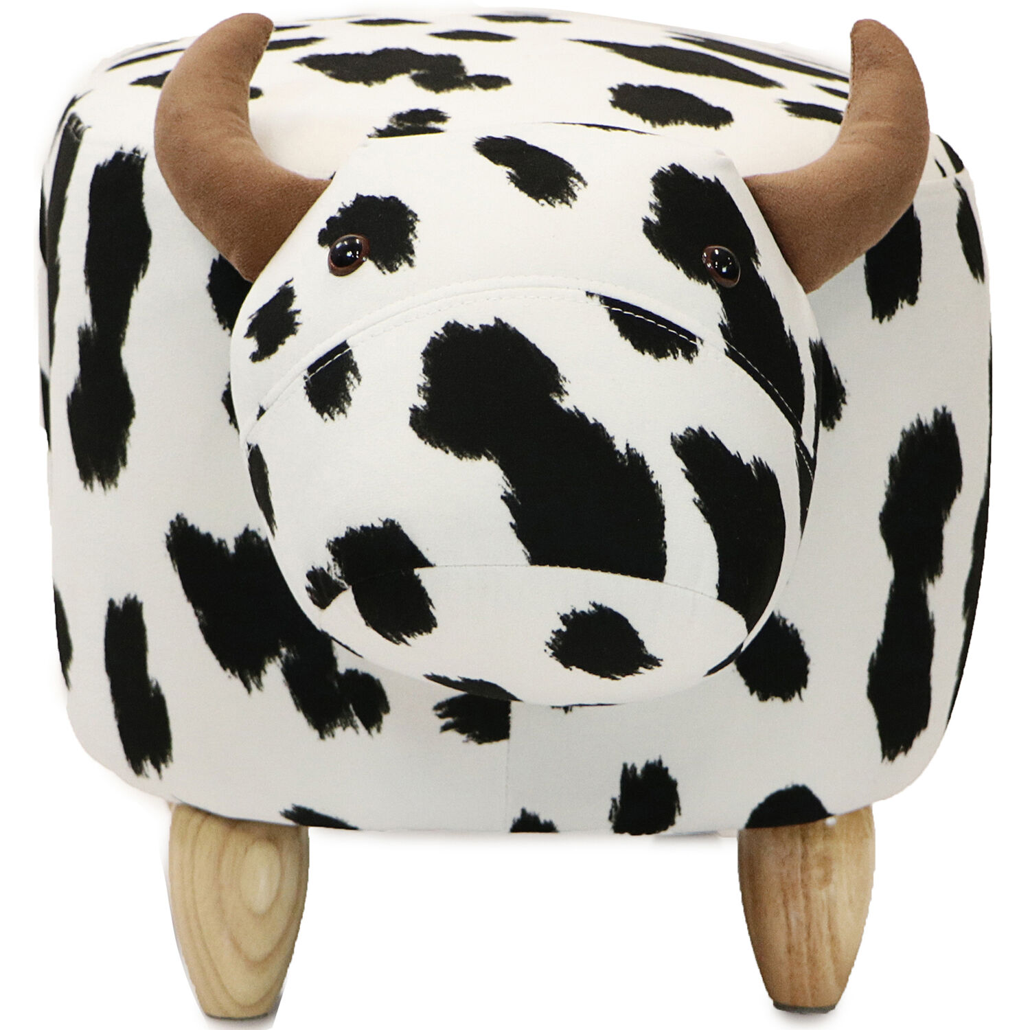 Critter Sitters 16-In. Seat Height Black-White Cow Animal Shape Pet House Ottoman - Furniture for Nursery, Bedroom, Playroom, and Living Room Decor - Image 9