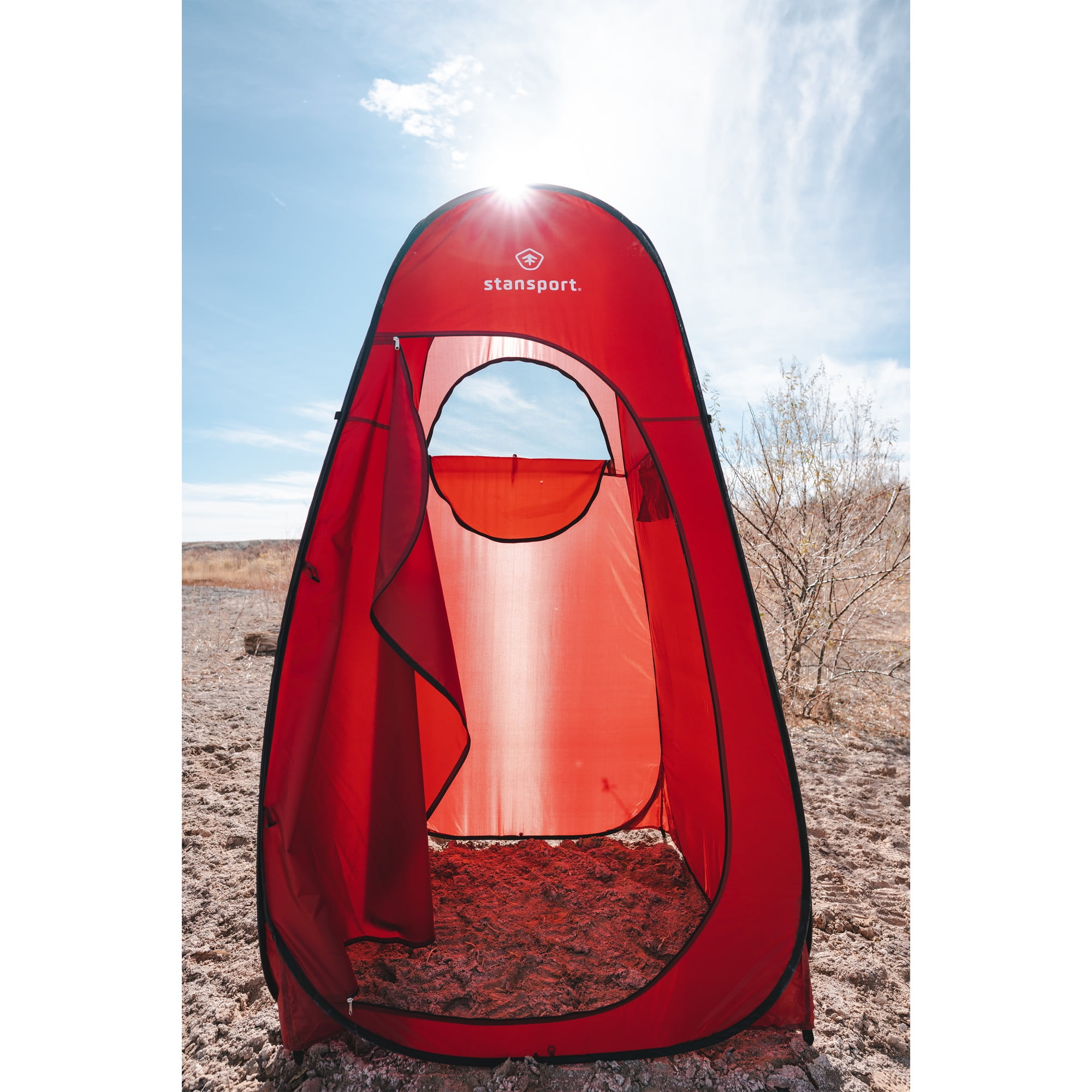 Stansport Pop-Up Privacy Shelter - Red - Image 6