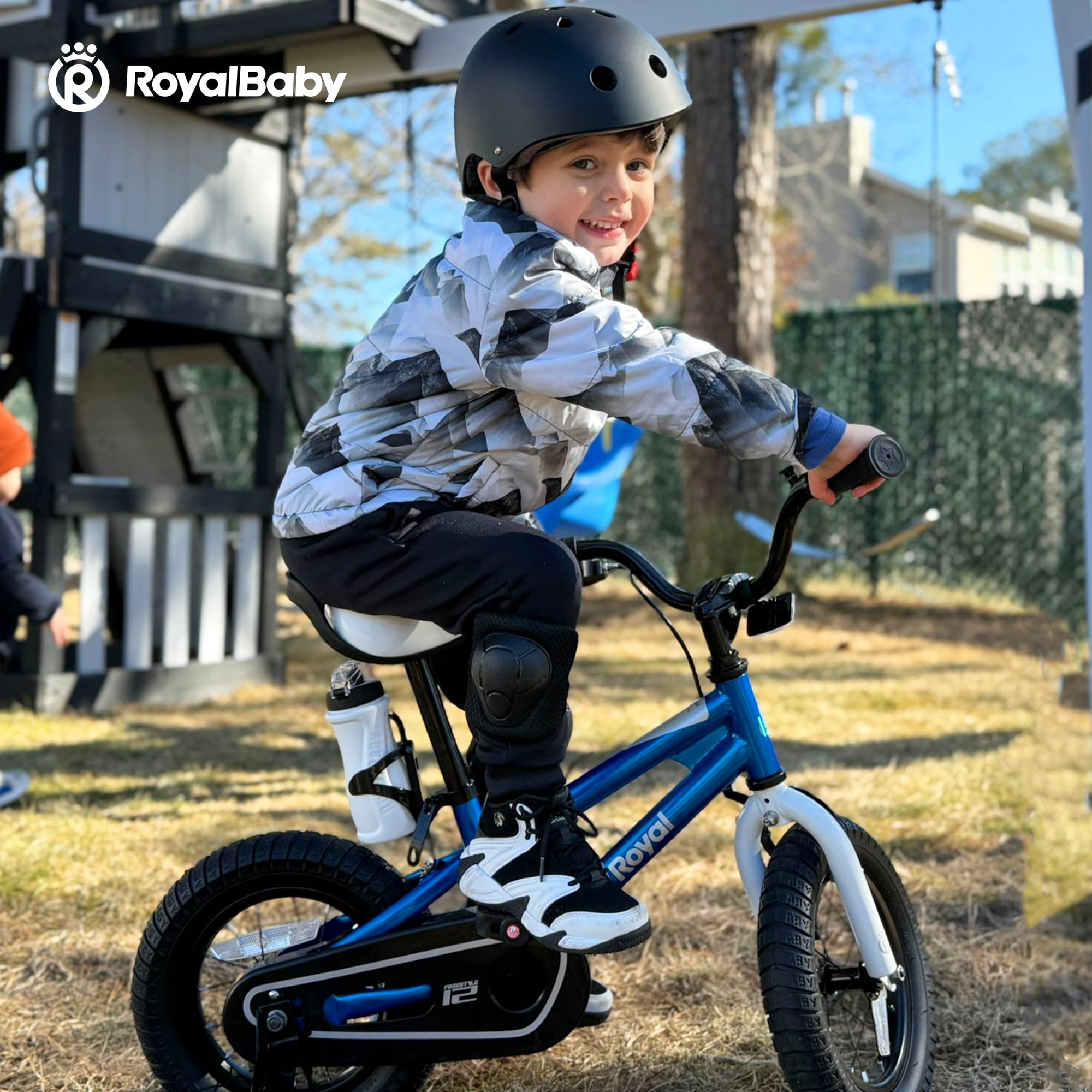 Royalbaby Boys Girls Kids Bike 14 In BMX Freestyle Pink 2 Hand Brakes Bicycles with Training Wheels Child Bicycle - Image 3