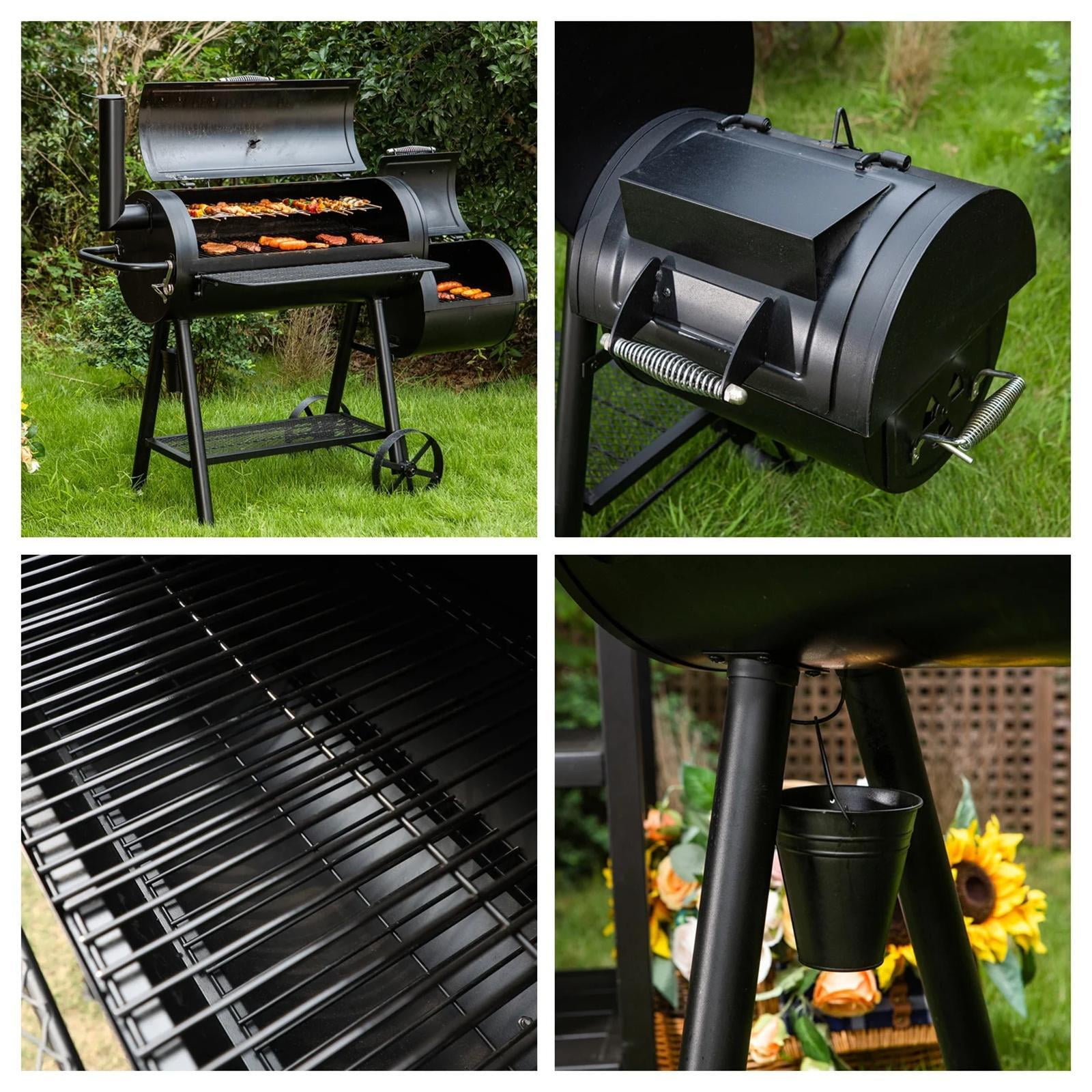 Summit Living Charcoal Grill with Offset Smoker 941 sq.in. Extra Large BBQ Grill Black - Image 8