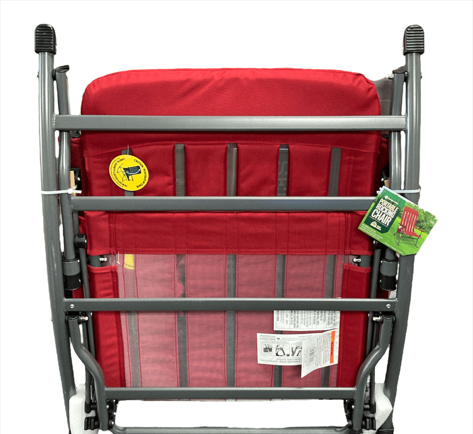 Member's Marks Folding Rocking Chair Camping Portable, Red - Image 2