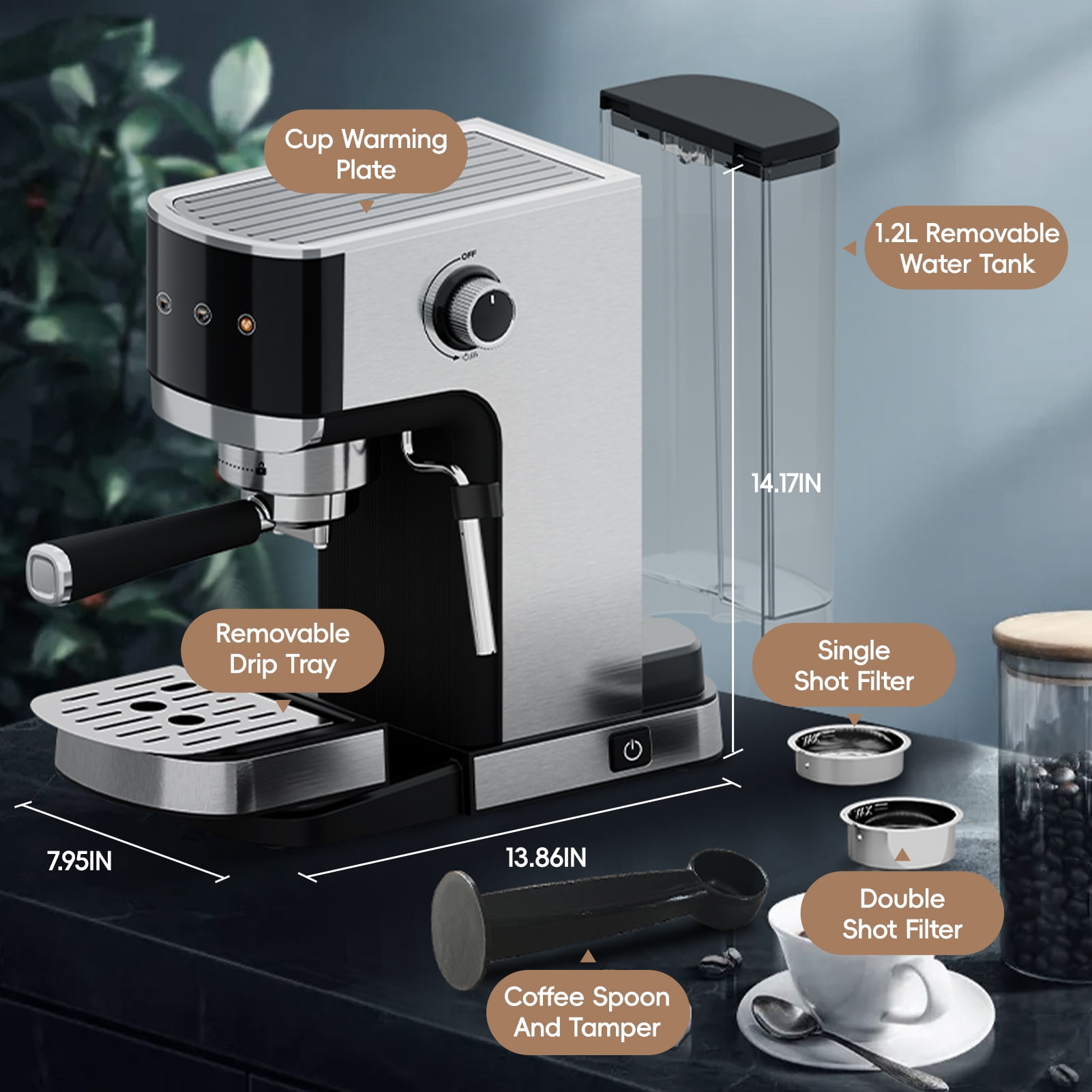 WHALL Touchscreen Espresso Machine - Image 3