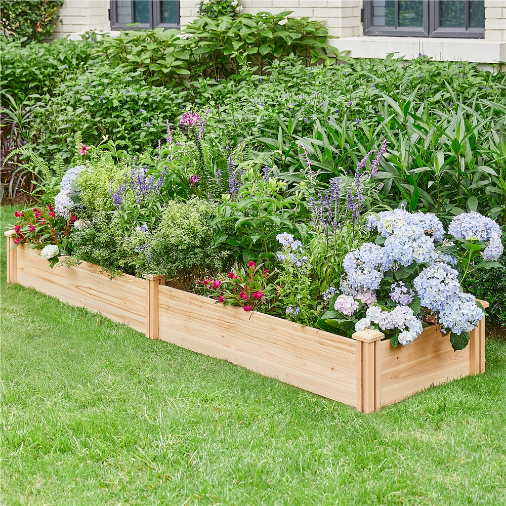 Alden Design Wooden Raised Garden Bed Planter Box for Patio Yard Greenhouse - Image 4