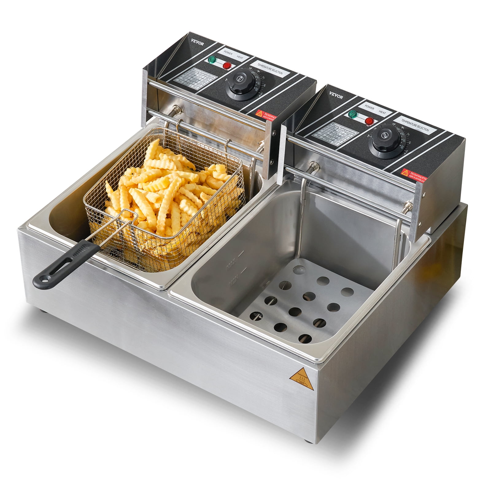 BENTISM 9.1 qt 3000 Watts Commercial Electric Deep Fryer, Stainless Steel - Image 2