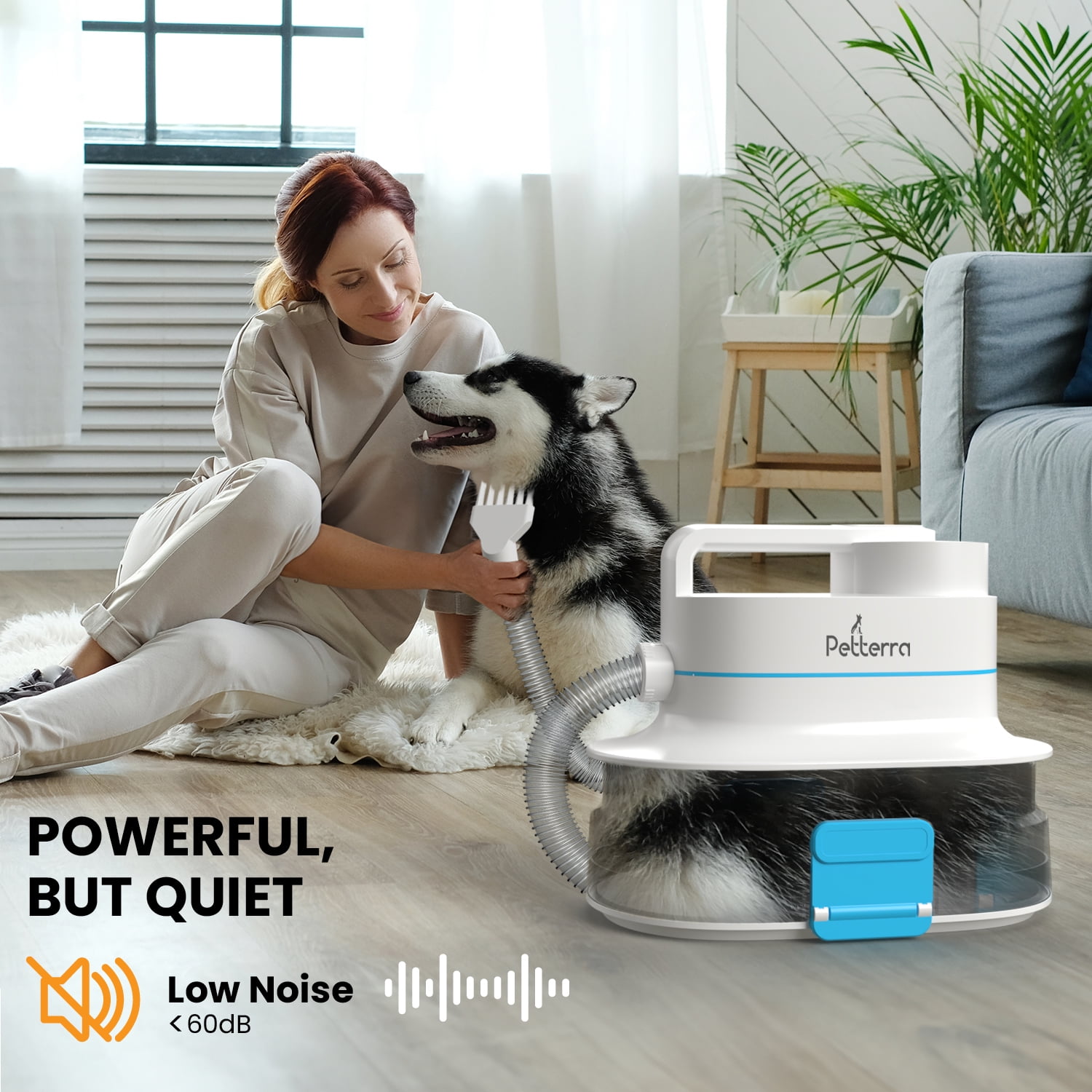 Pet Terra 3-in-1 Dog Grooming Vacuum & Dryer: Powerful Suction, Quiet Operation, Professional Clippers. Ideal for Shedding Control & Drying. Suitable for Dogs, Cats, and More! - Image 2