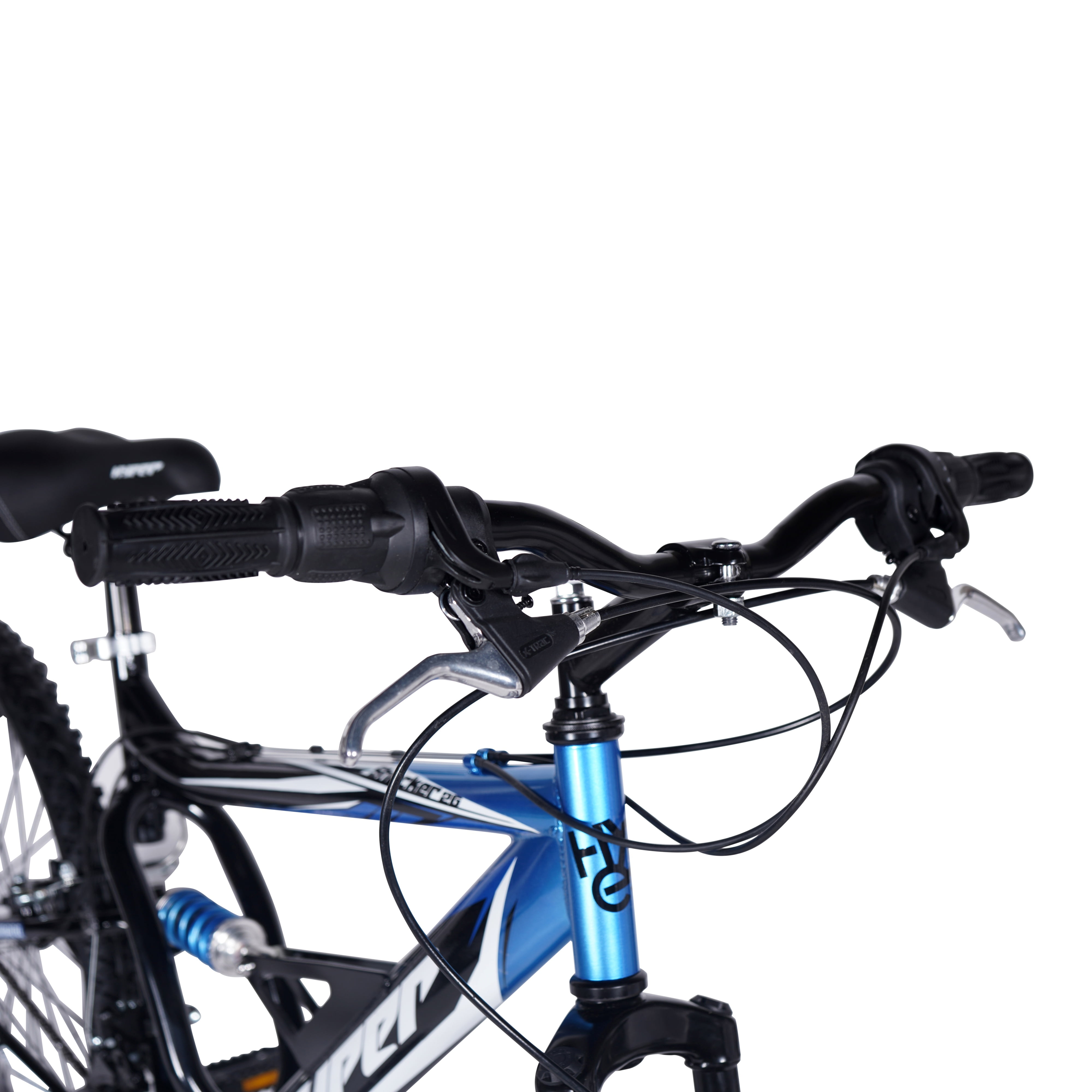 Hyper Bicycles Men's 26" Shocker Mountain Bike, Black/Blue - Image 7