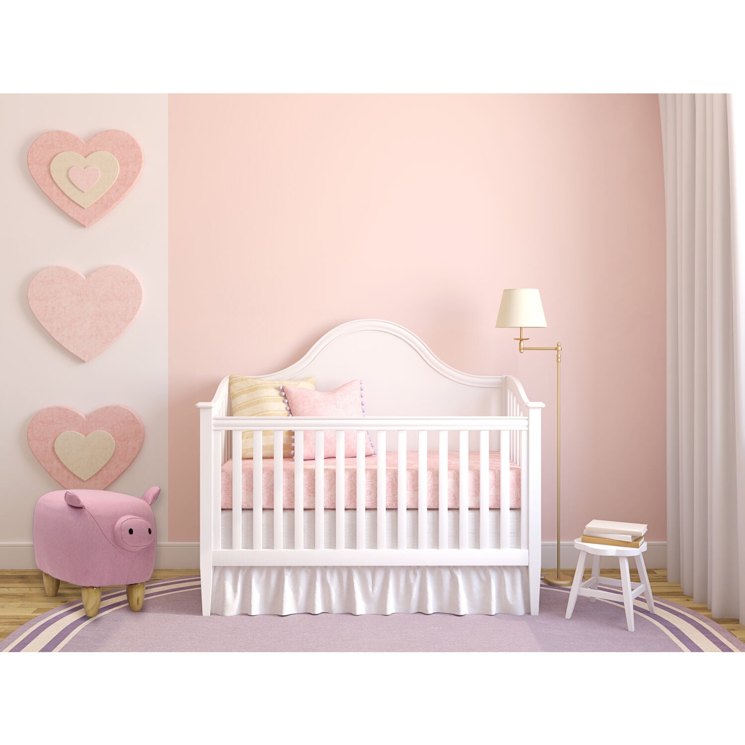 Critter Sitters 15-In. Seat Height Pink Pig Animal Shape Ottoman - Furniture for Nursery, Bedroom, Playroom, and Living Room Decor - Image 10