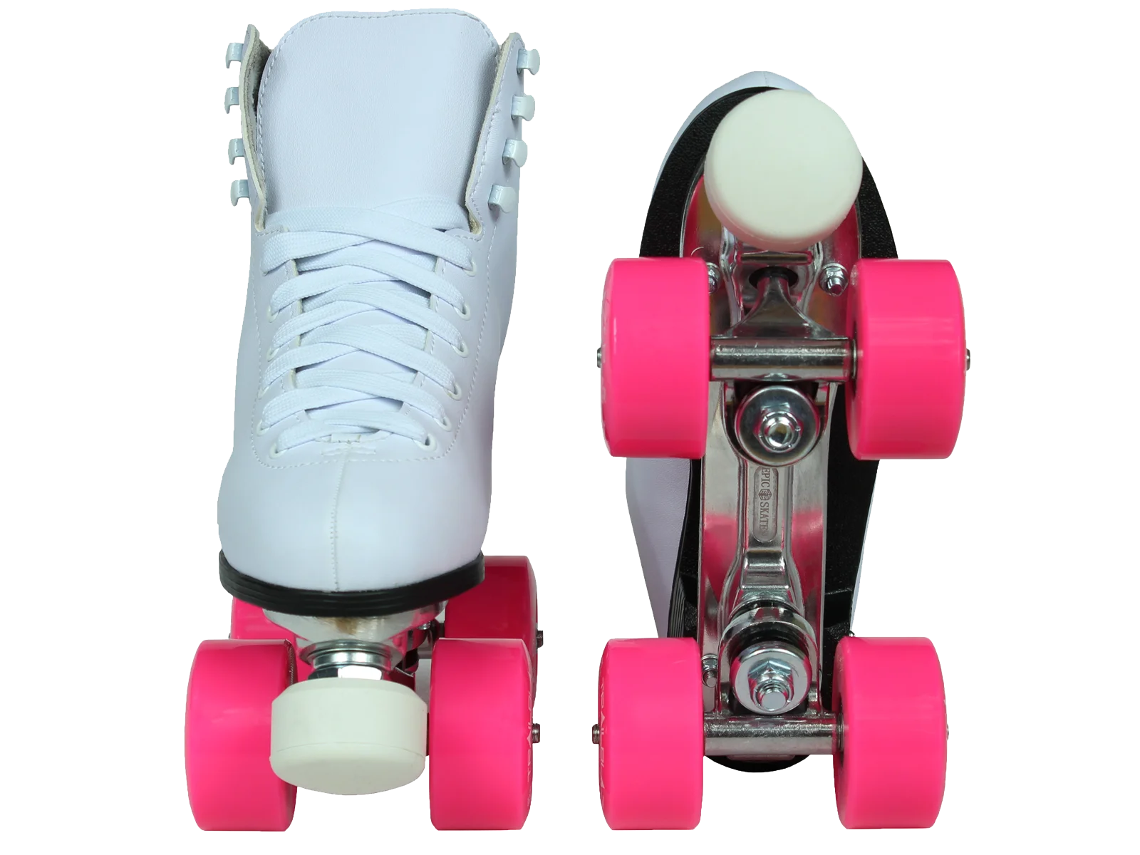 Epic Classic White/Pink Quad Roller Skates Package - Image 5